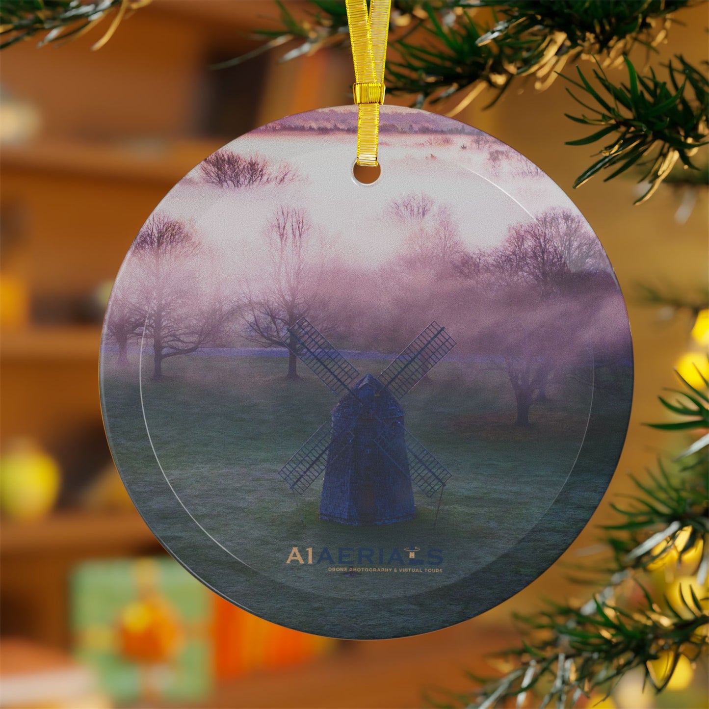 Glass Ornament - Hamptons Windmill