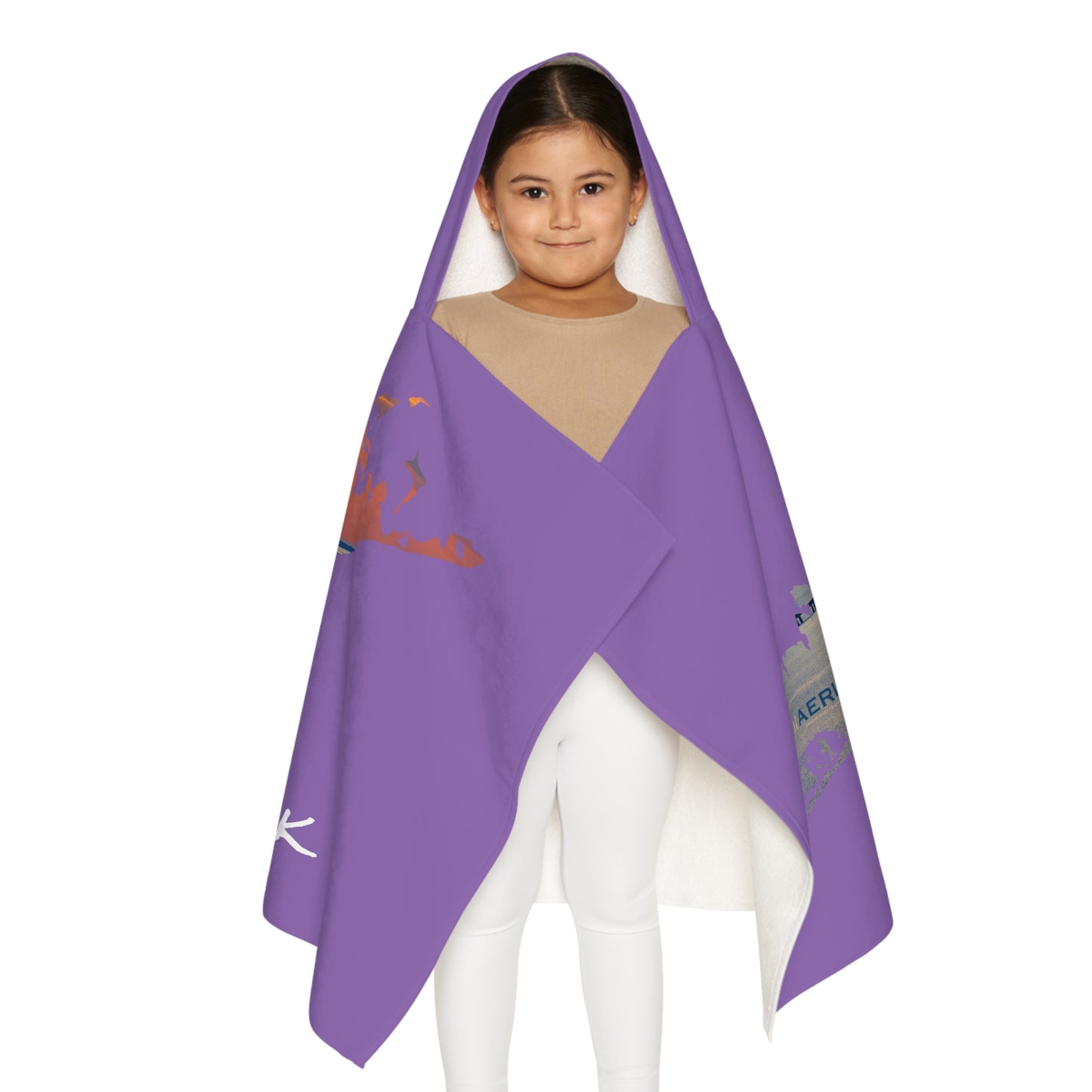 Youth Hooded Towel Purple - Great South Bay Bridge