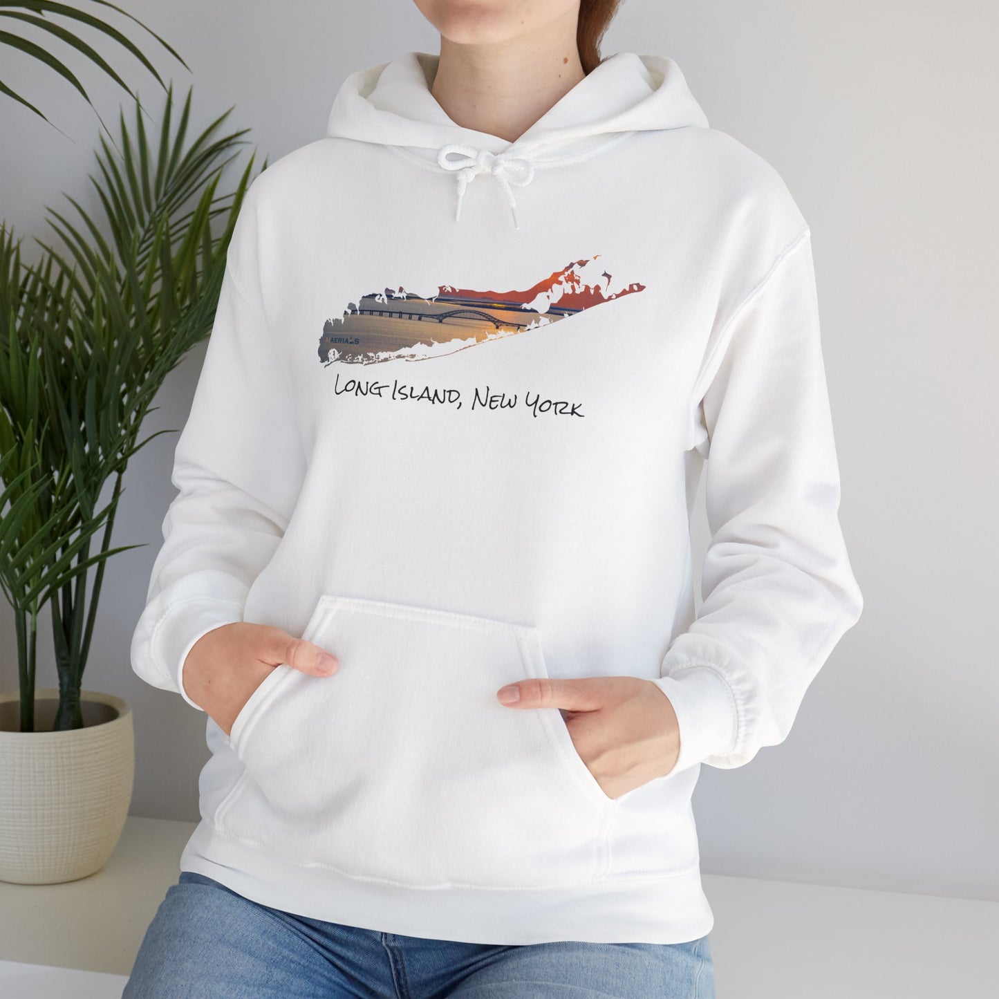 Unisex Hooded Sweatshirt - Great South Bay Bridge