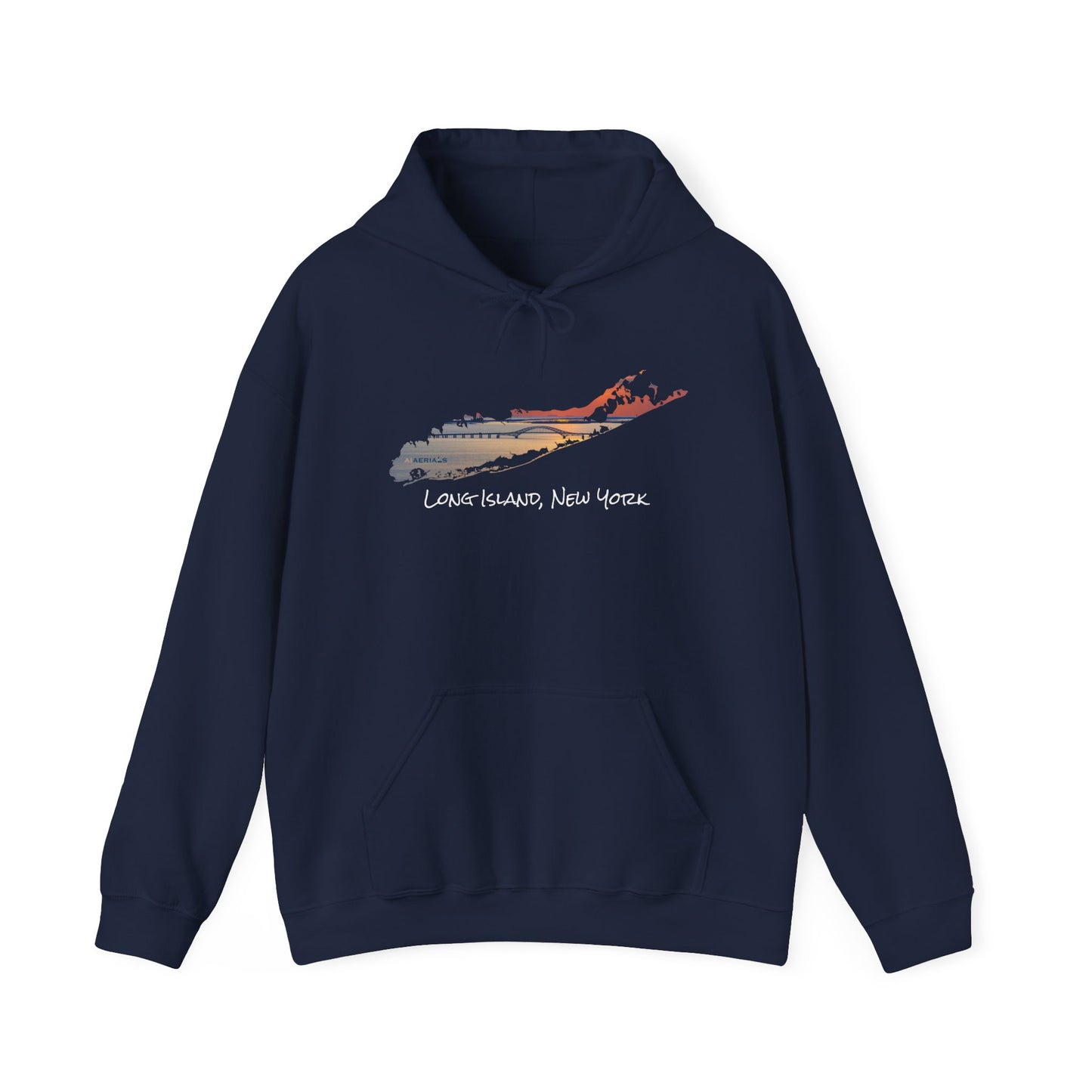 Unisex Hooded Sweatshirt - Great South Bay Bridge