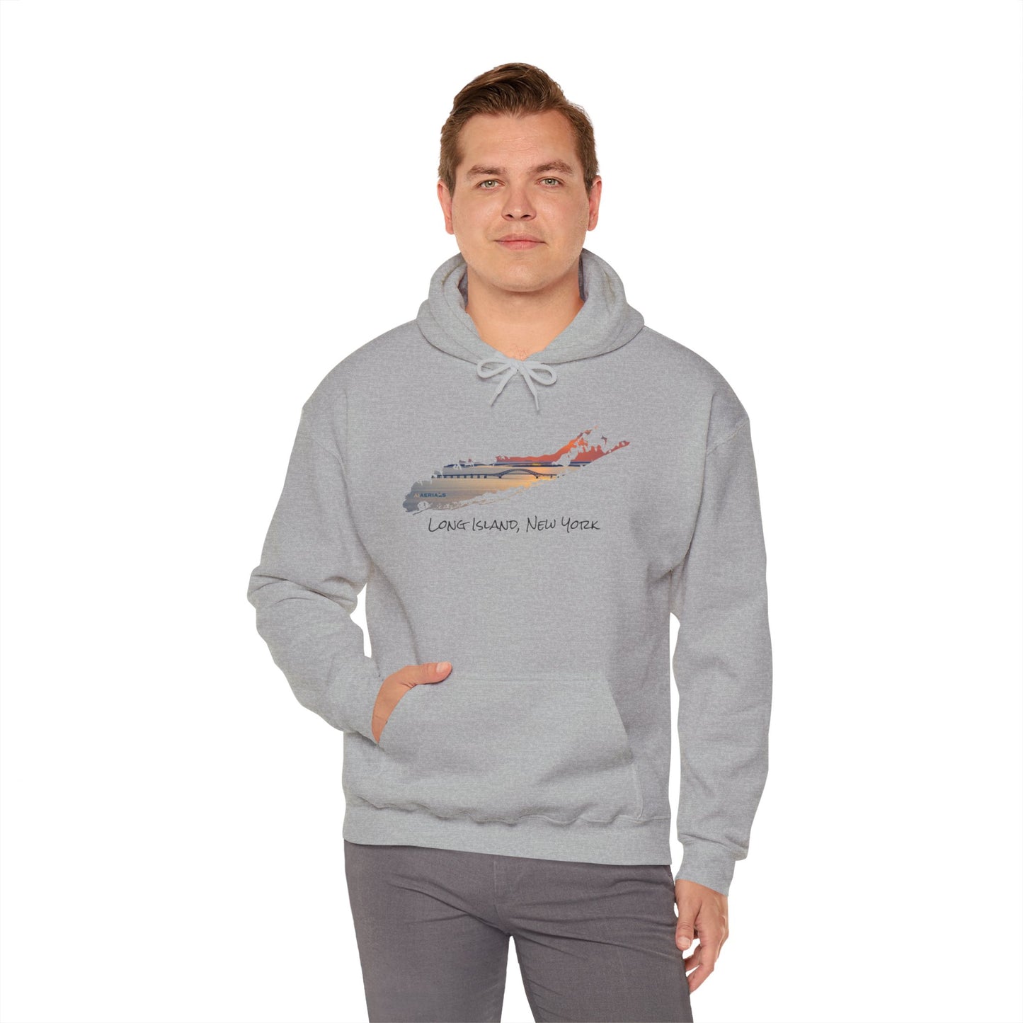 Unisex Hooded Sweatshirt - Great South Bay Bridge