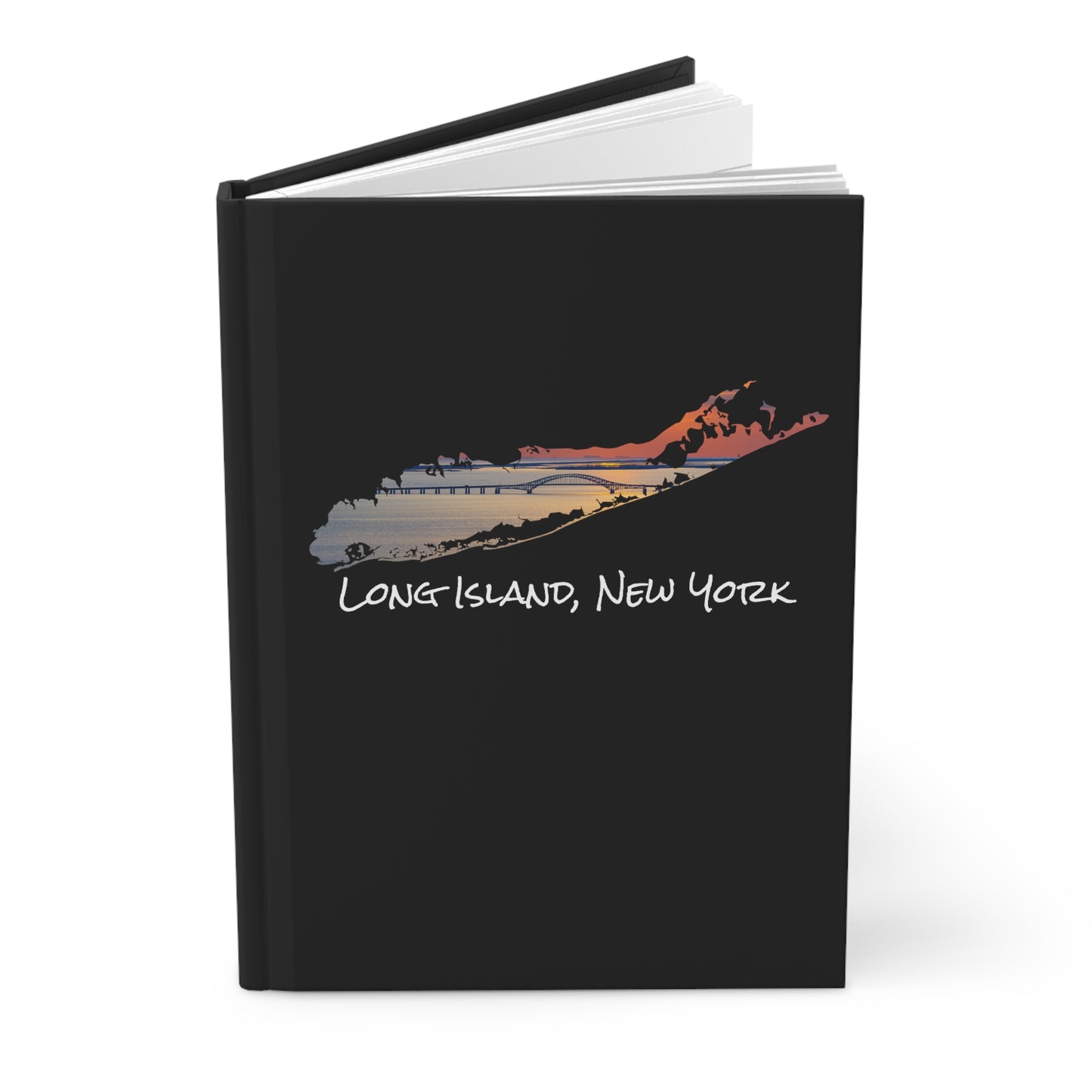 Hardcover Journal Matte Black - Great South Bay Bridge