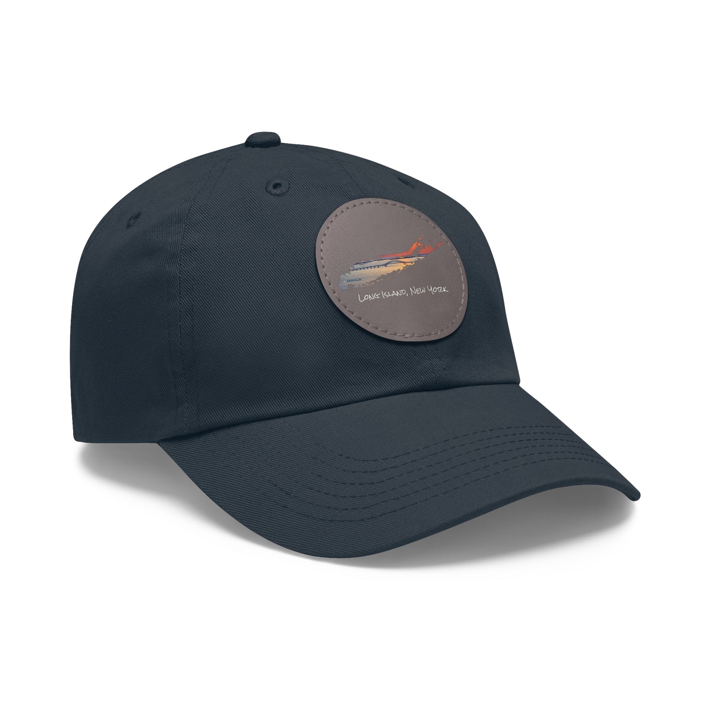 Hat with Round Leather Patch - Great South Bay Bridge