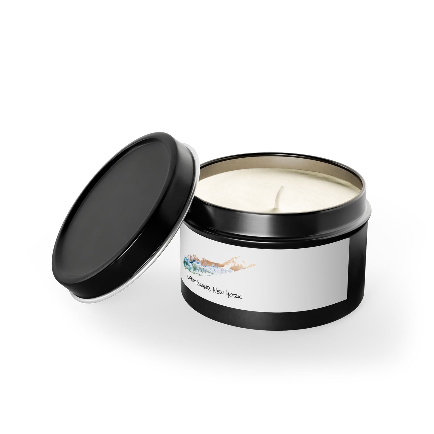 Tin Candle (2 sizes) - Sand & Sea