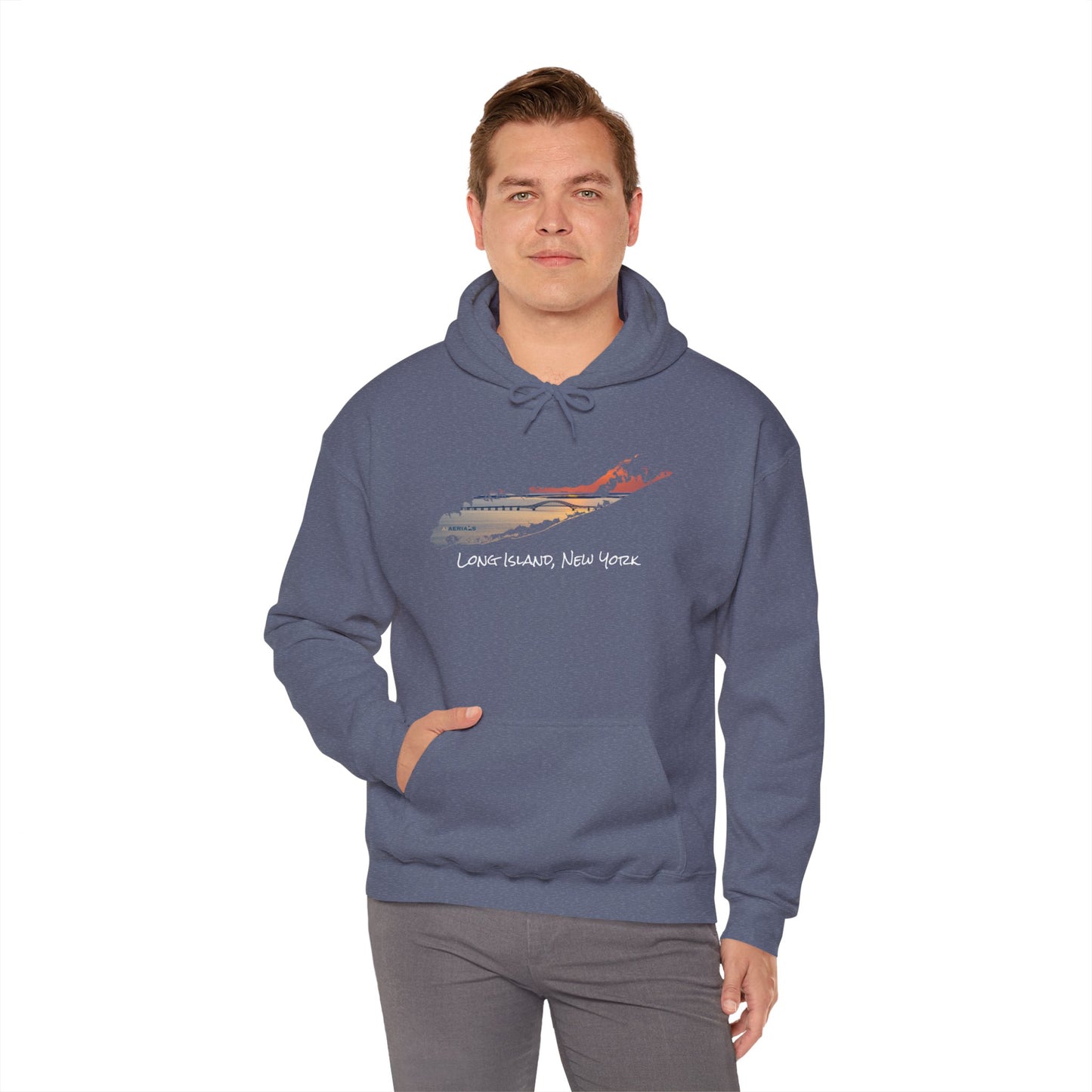 Unisex Hooded Sweatshirt - Great South Bay Bridge