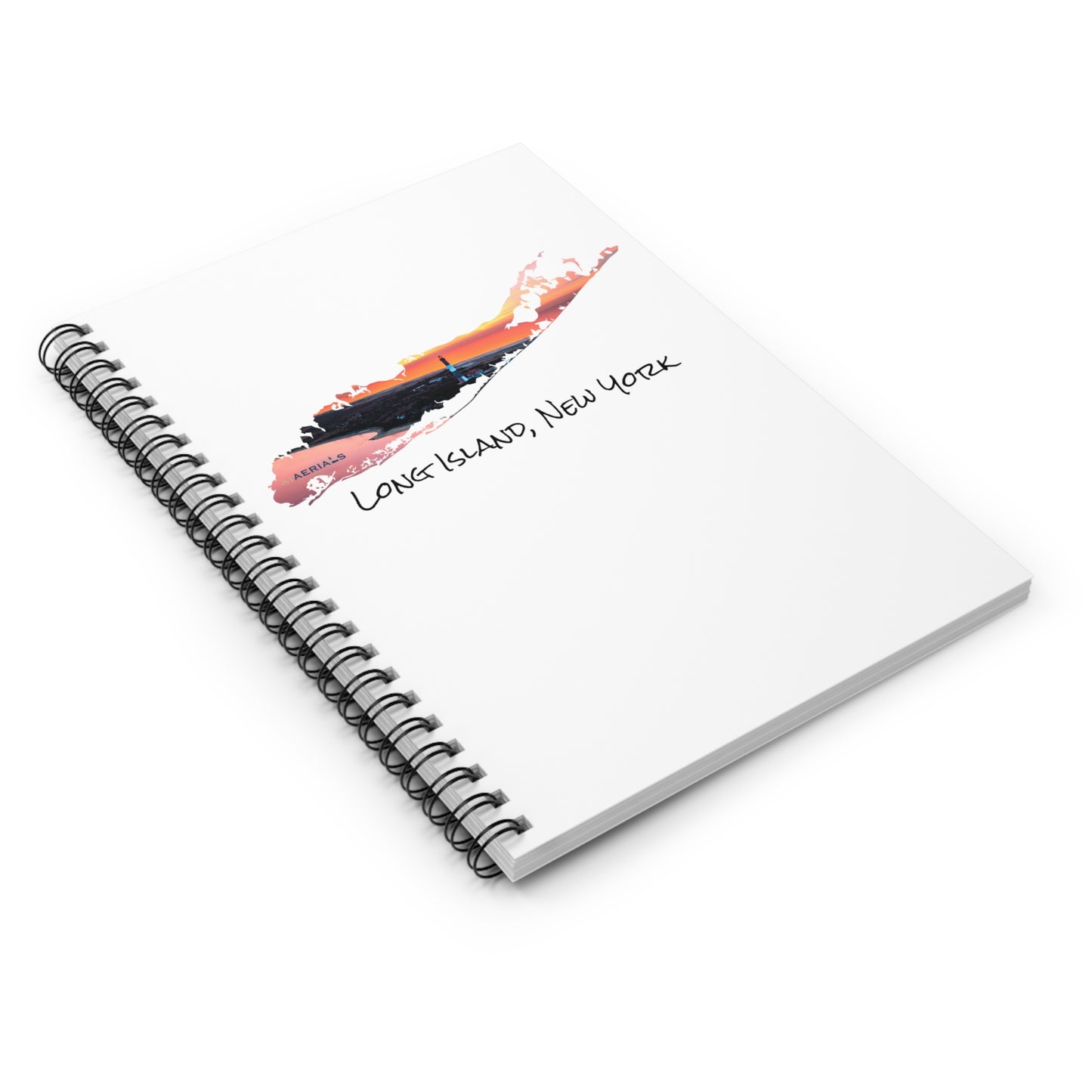 Spiral Notebook White - Fire Island Lighthouse