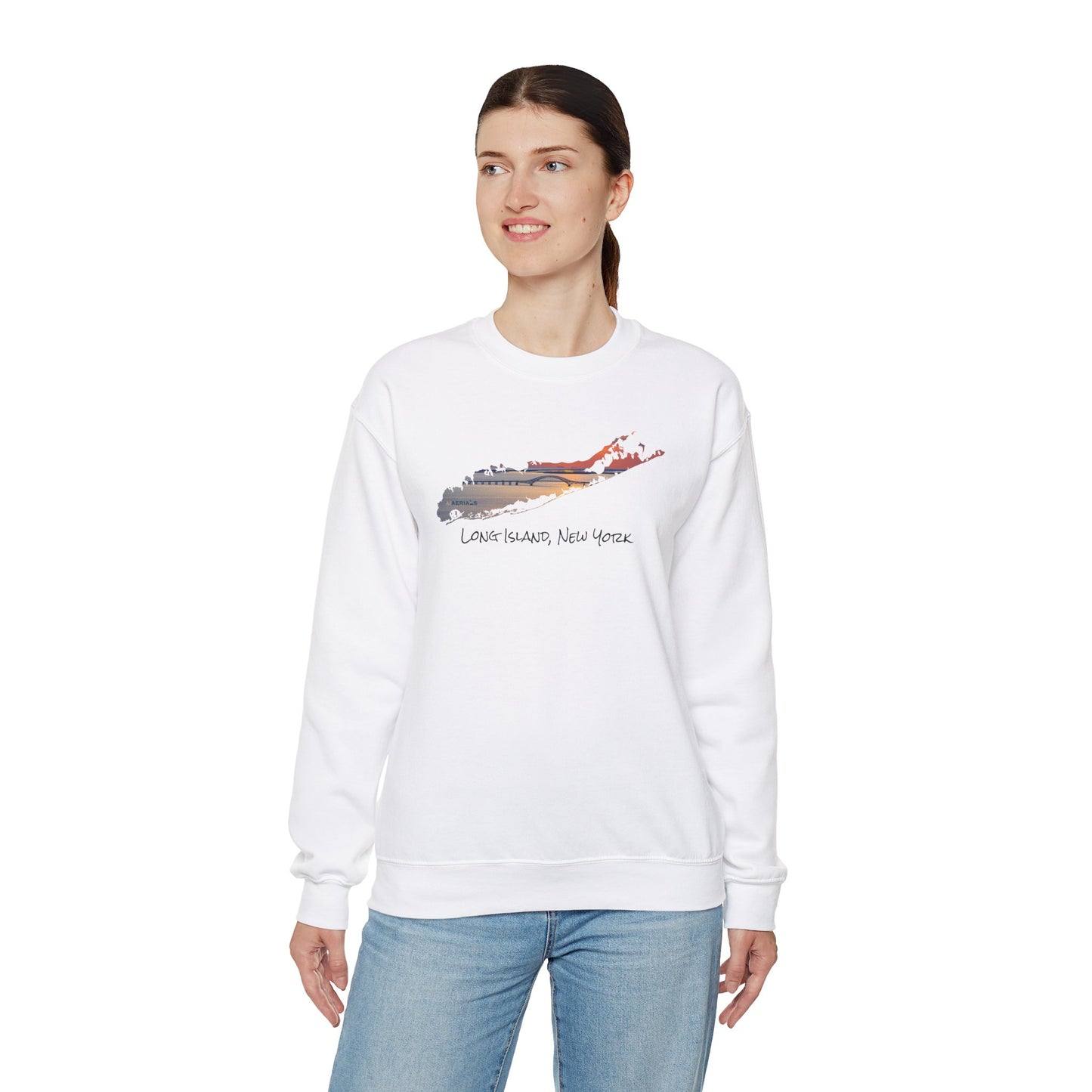 Unisex Heavy Blend™ Crewneck Sweatshirt - Great South Bay Bridge