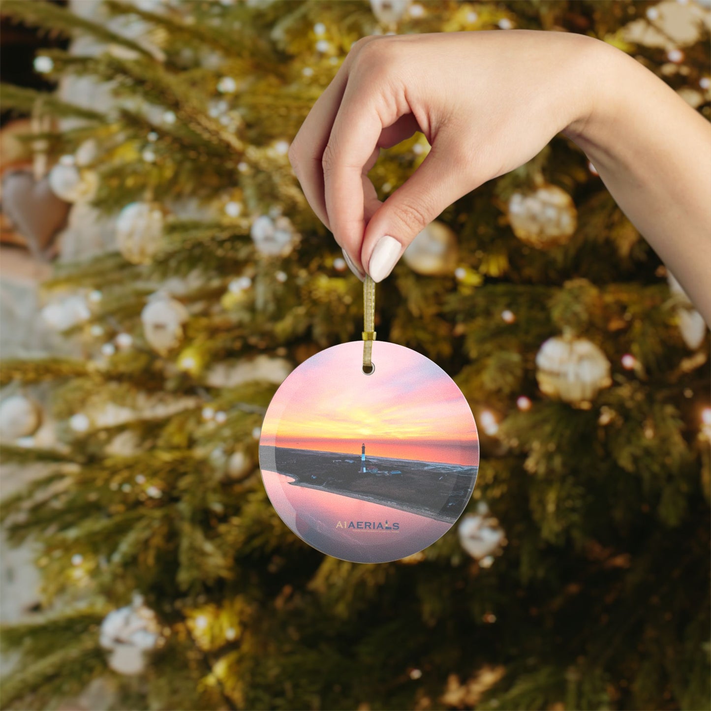 Glass Ornament - Fire Island Lighthouse