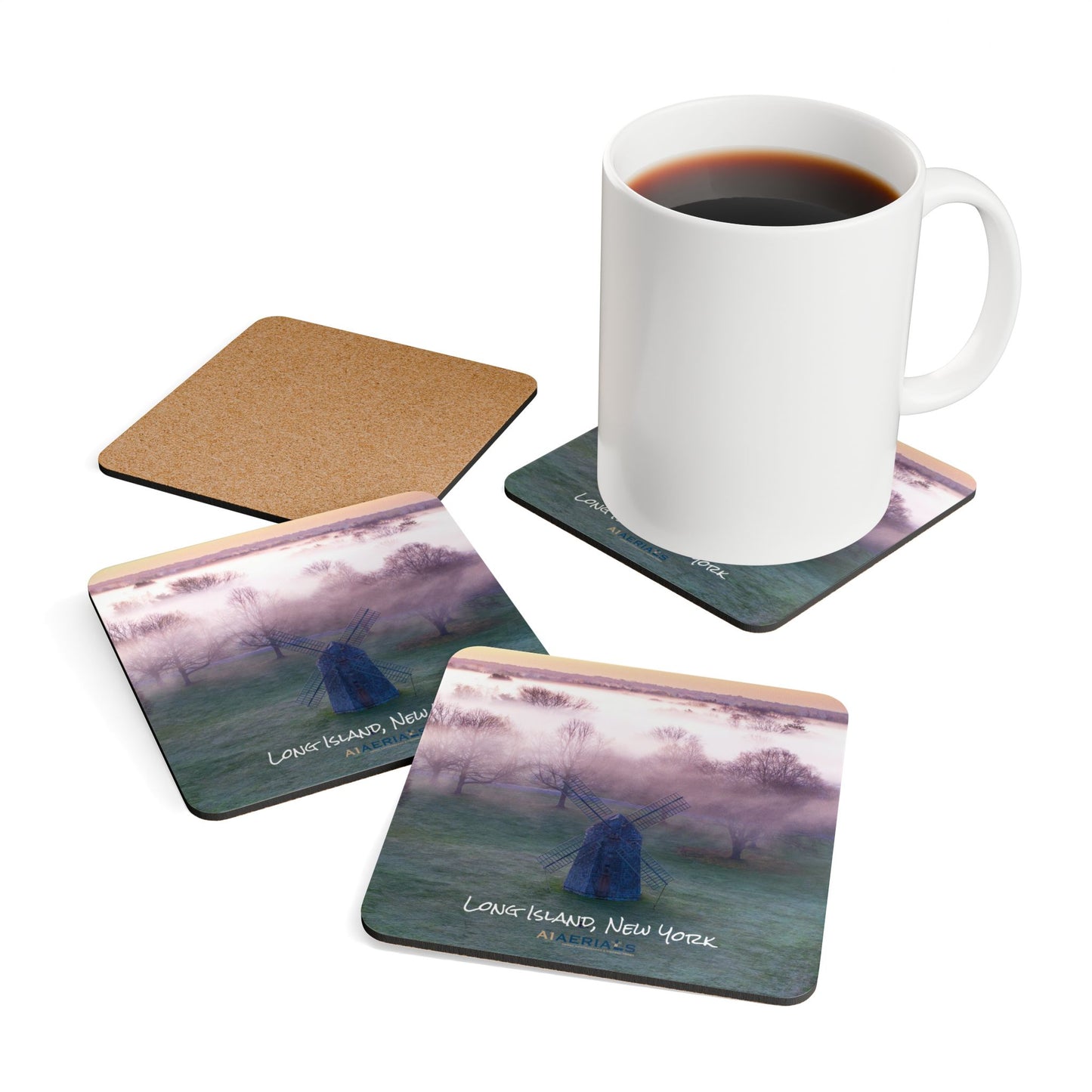 Corkwood Coaster Set - Hamptons Windmill