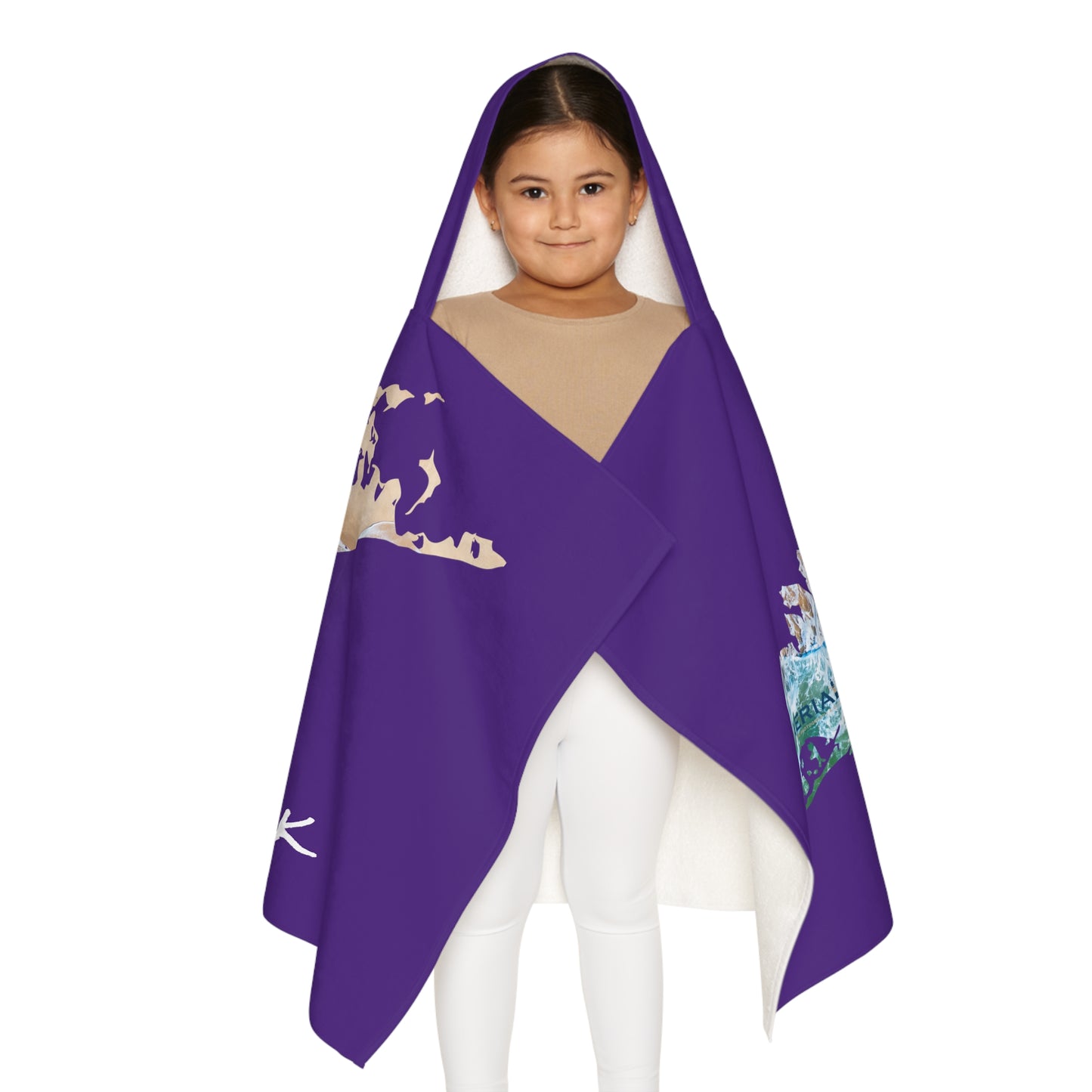 Youth Hooded Towel Purple - Sand & Sea