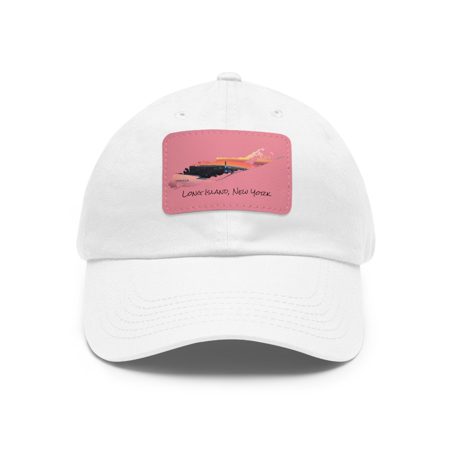 Hat with Rectangle Leather Patch - Fire Island Lighthouse