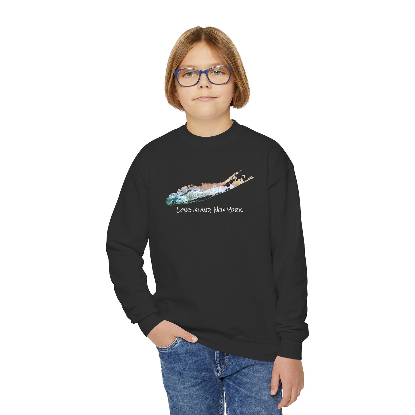 Youth Crewneck Sweatshirt - Sand & Sea