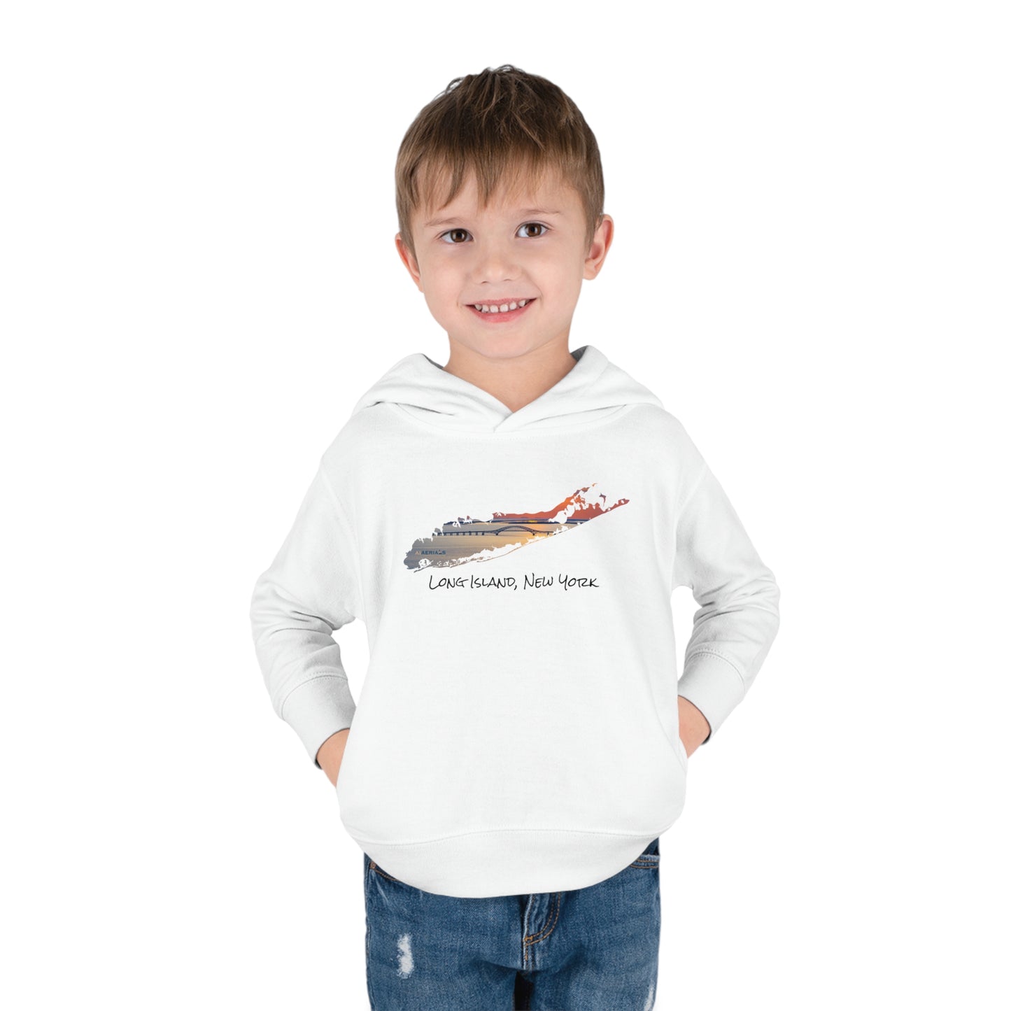 Toddler Pullover Fleece Hoodie - Great South Bay Bridge