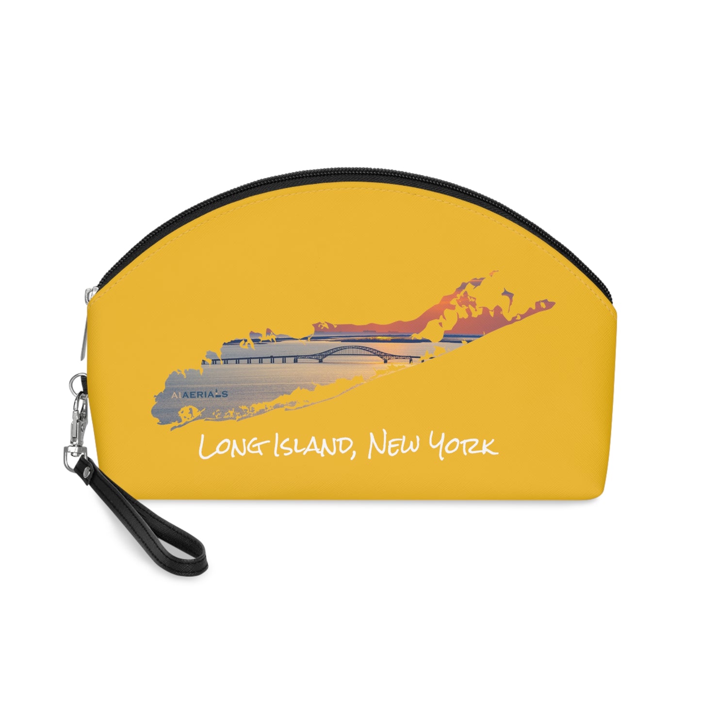 Makeup Bag Yellow - Great South Bay Bridge