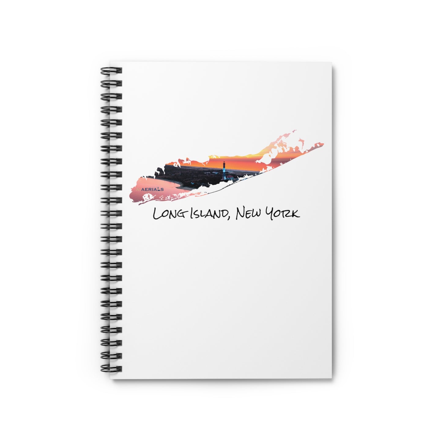 Spiral Notebook White - Fire Island Lighthouse