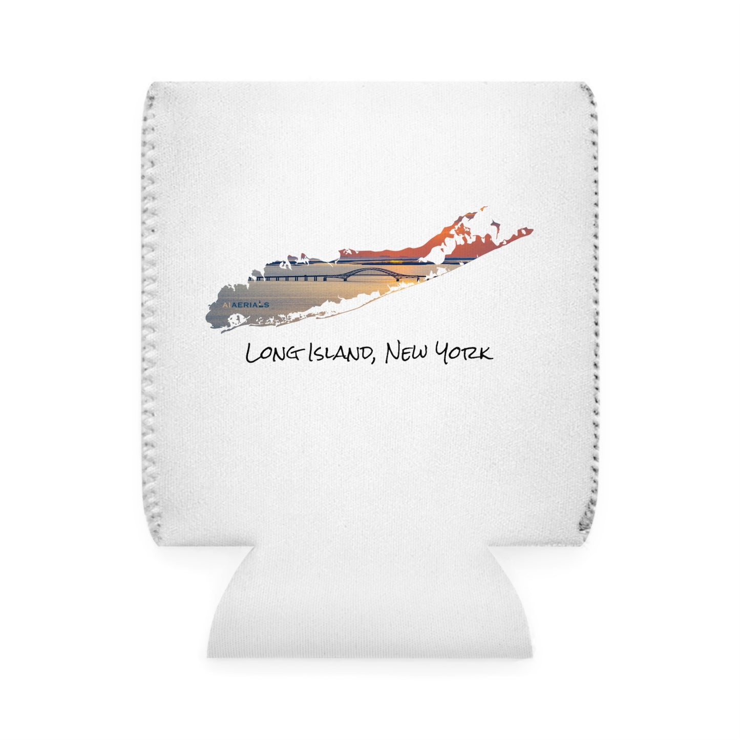 Can Cooler Sleeve White - Great South Bay Bridge