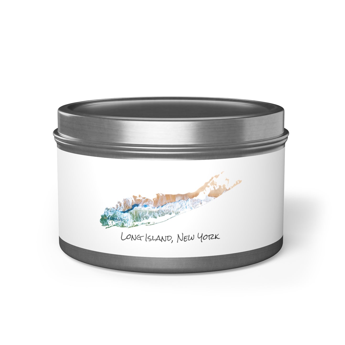 Tin Candle (2 sizes) - Sand & Sea