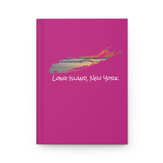 Hardcover Journal Matte Pink - Great South Bay Bridge