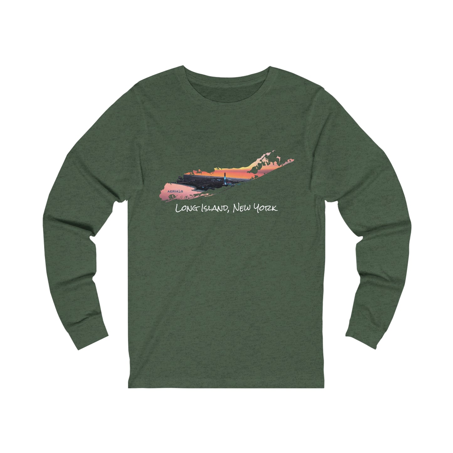 Unisex Jersey Long Sleeve Tee - Fire Island Lighthouse