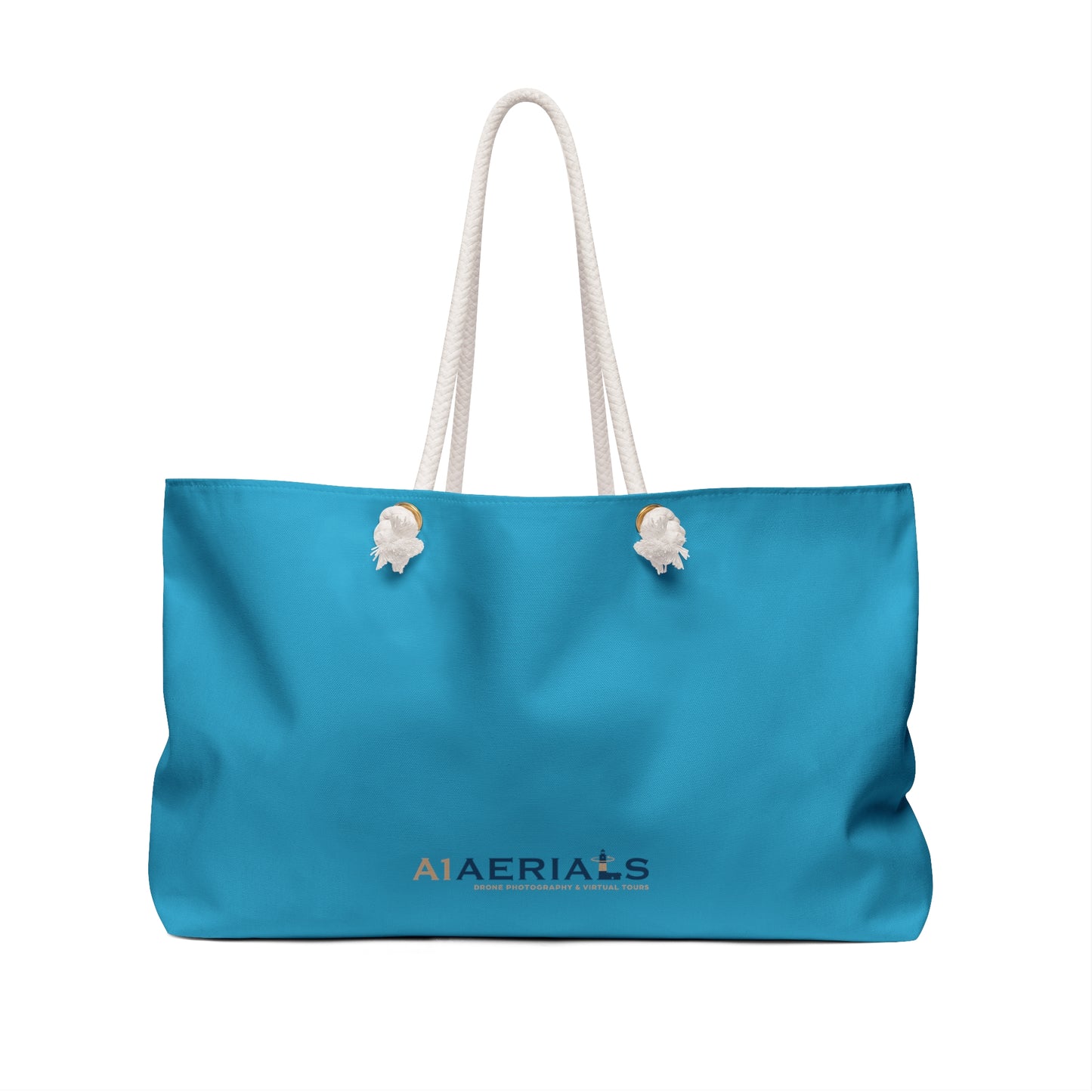 Weekender Rope Bag Turquoise - Fire Island Lighthouse