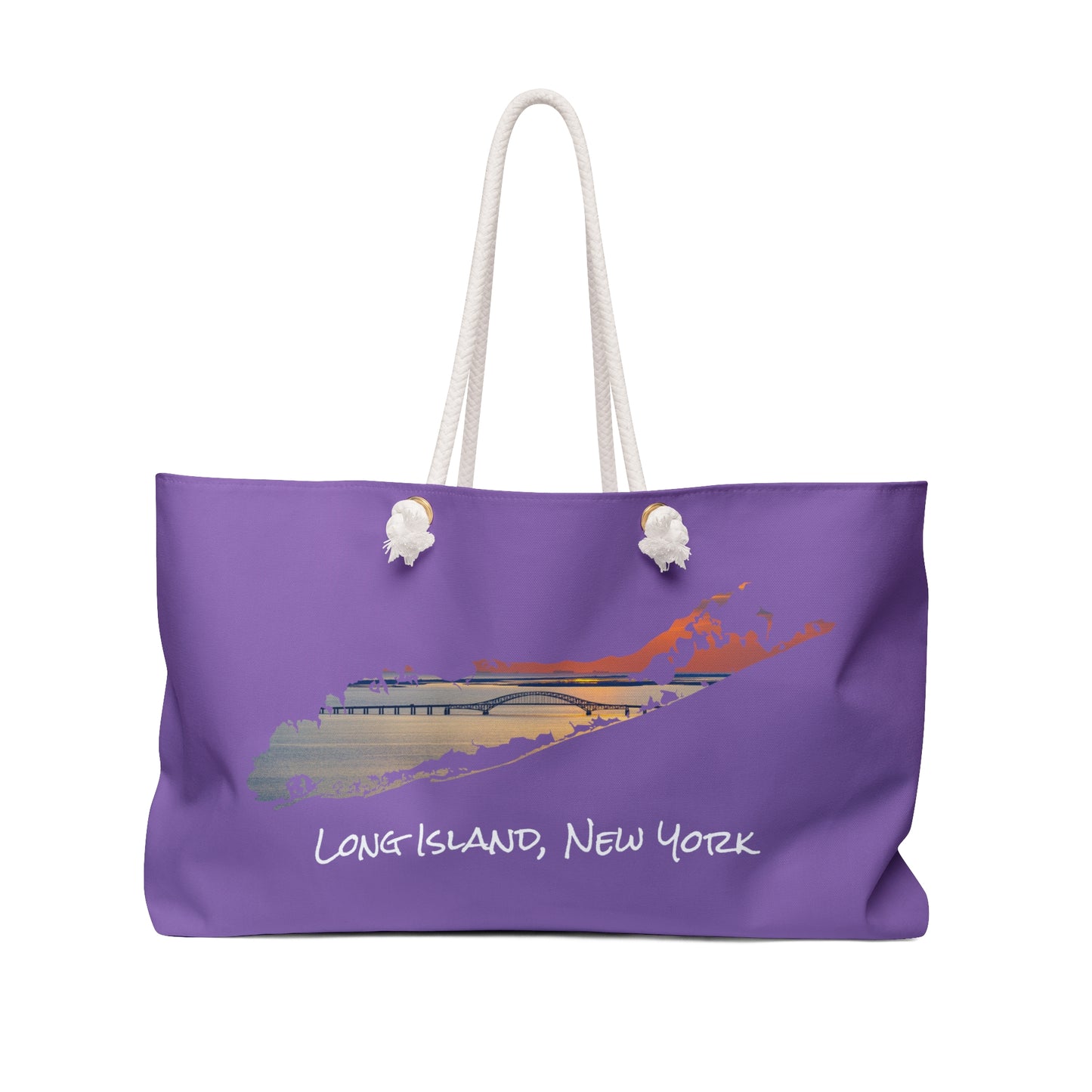 Weekender Rope Bag Purple - Great South Bay Bridge