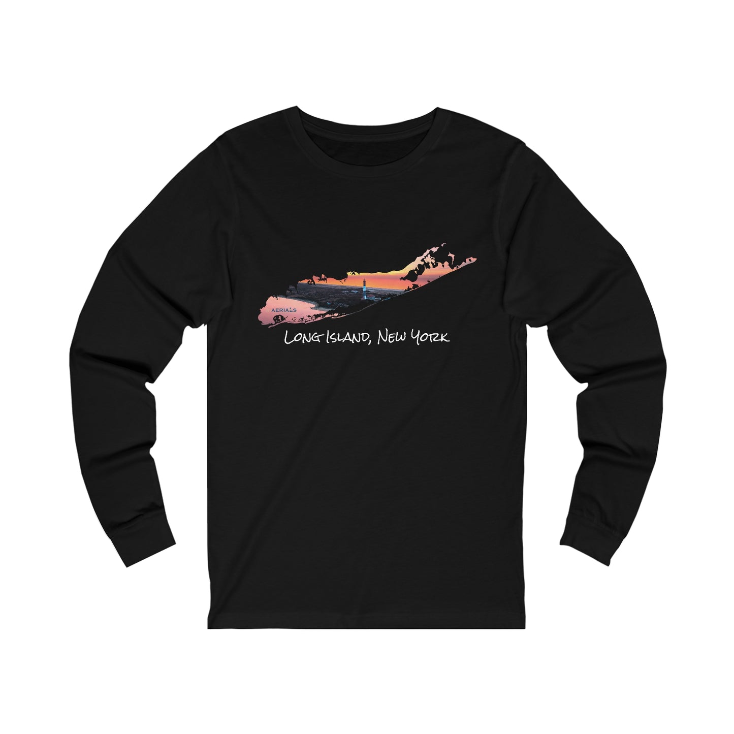 Unisex Jersey Long Sleeve Tee - Fire Island Lighthouse