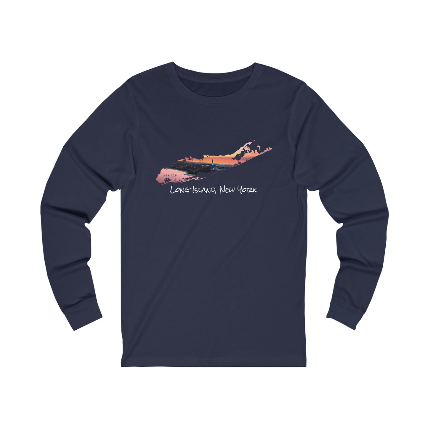 Unisex Jersey Long Sleeve Tee - Fire Island Lighthouse