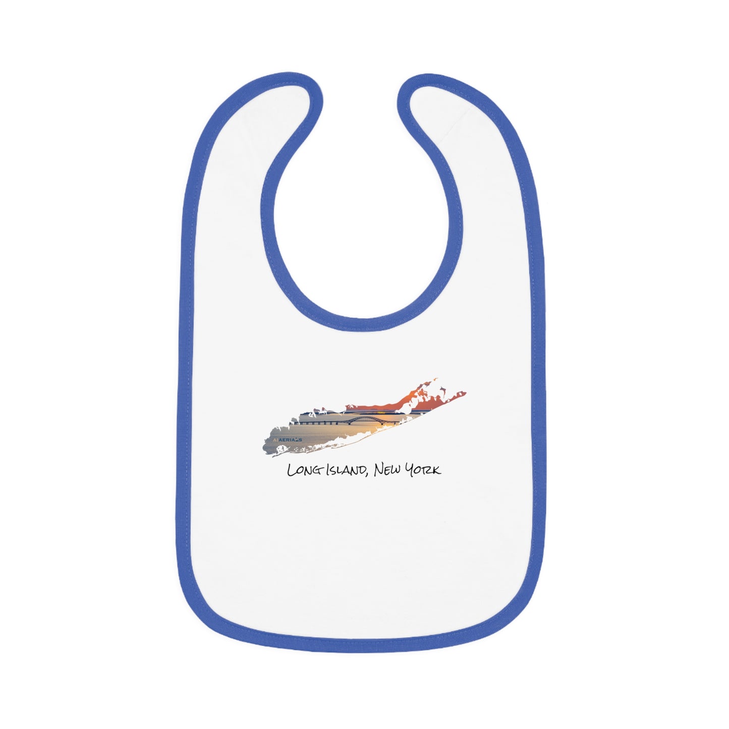 Baby Contrast Trim Jersey Bib - Great South Bay Bridge