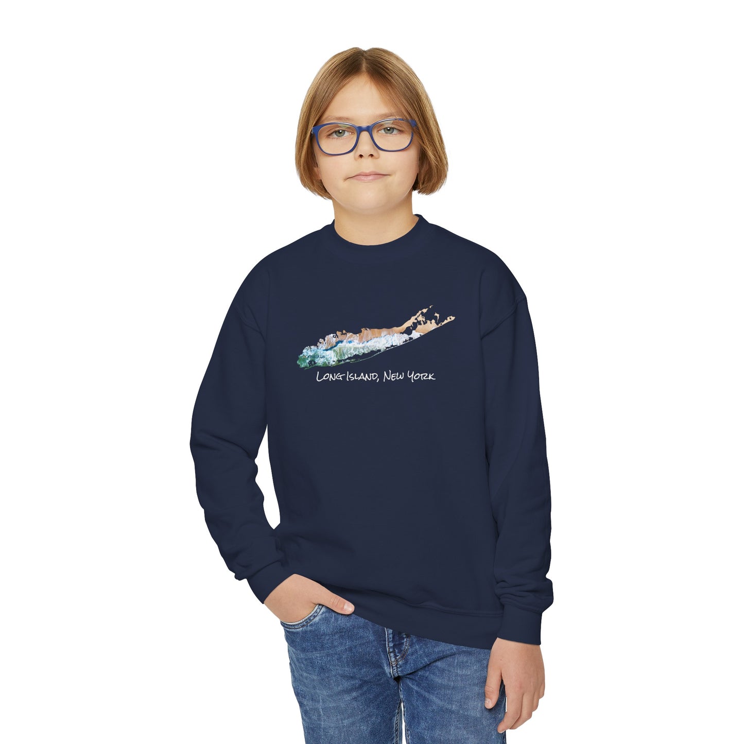 Youth Crewneck Sweatshirt - Sand & Sea