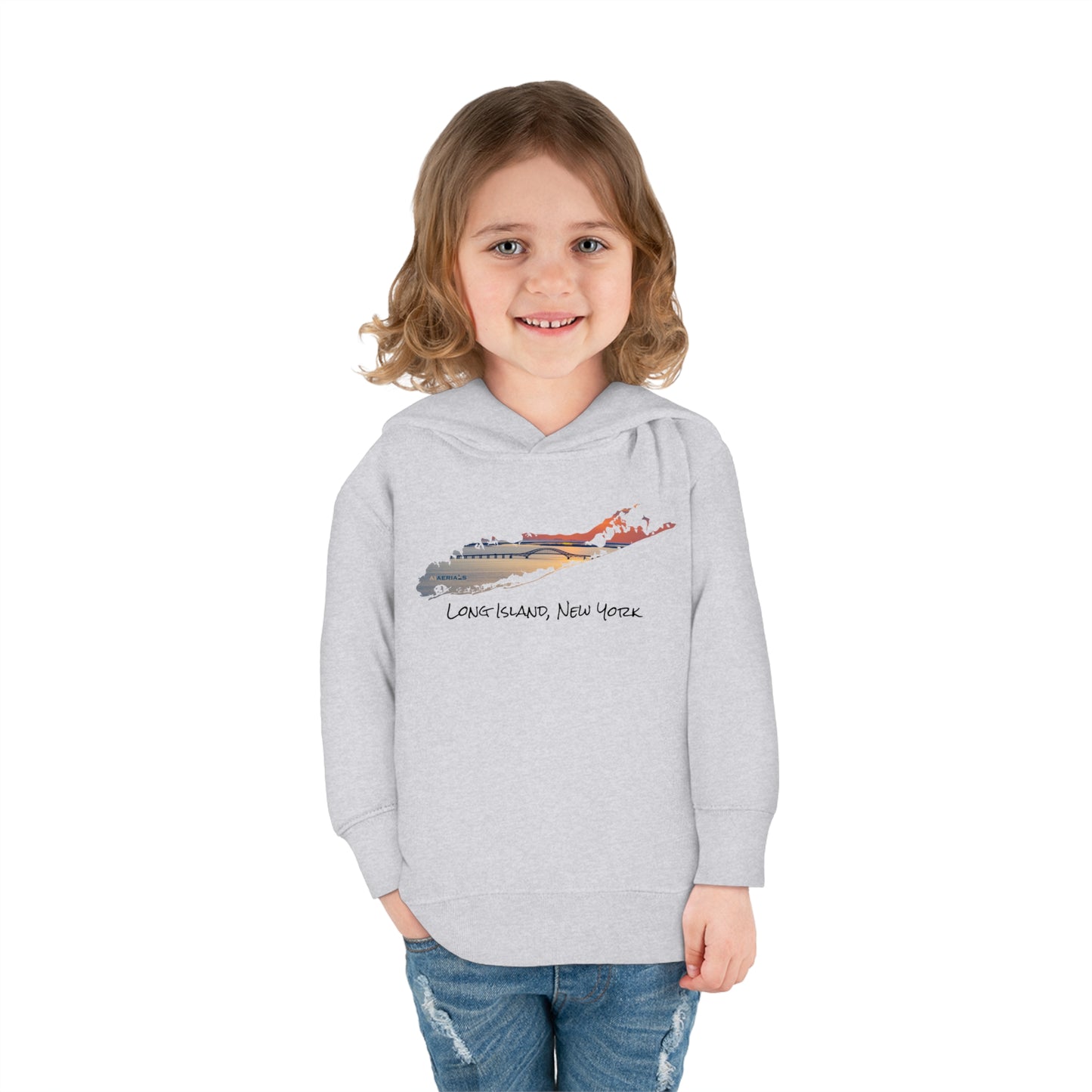 Toddler Pullover Fleece Hoodie - Great South Bay Bridge