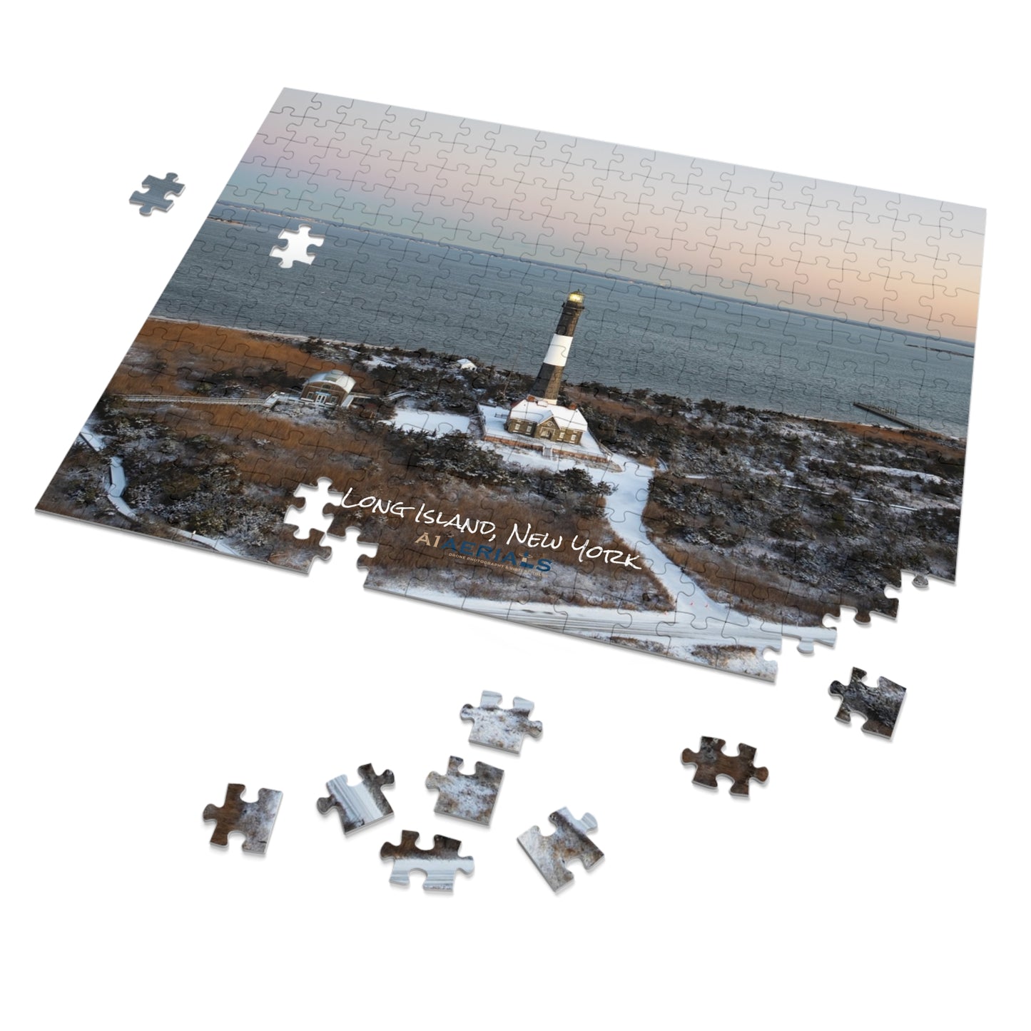 Puzzle in Tin (252 Pieces) - Winter at Fire Island