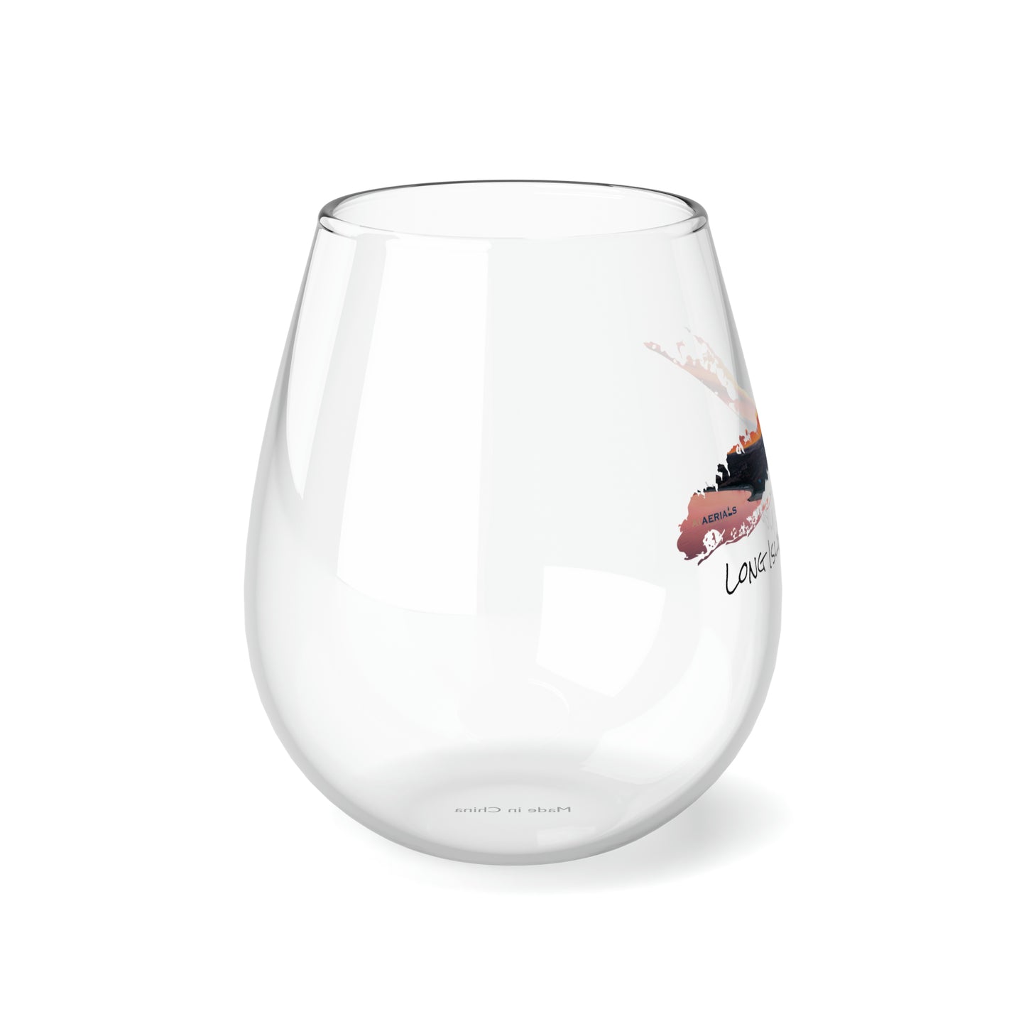 Stemless Wine Glass, 11.75oz - Fire Island Lighthouse