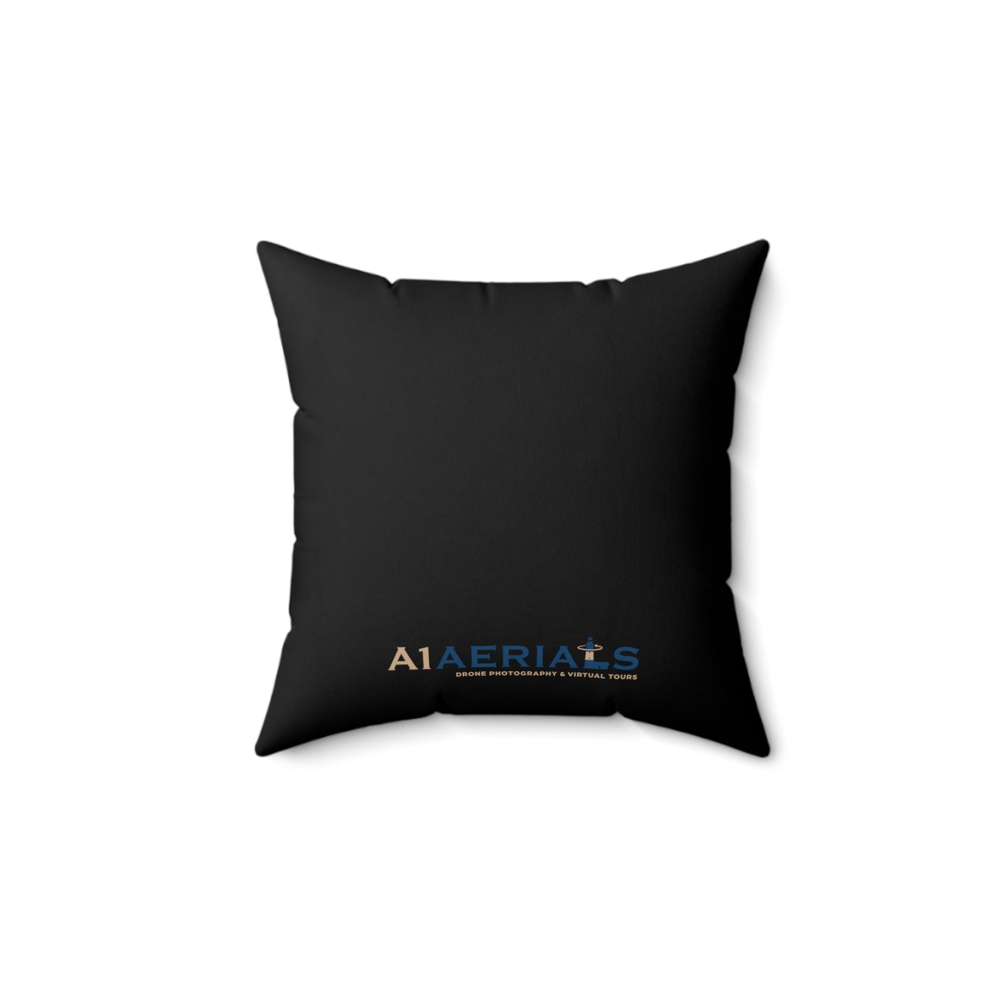 Square Pillow Black - Great South Bay Bridge