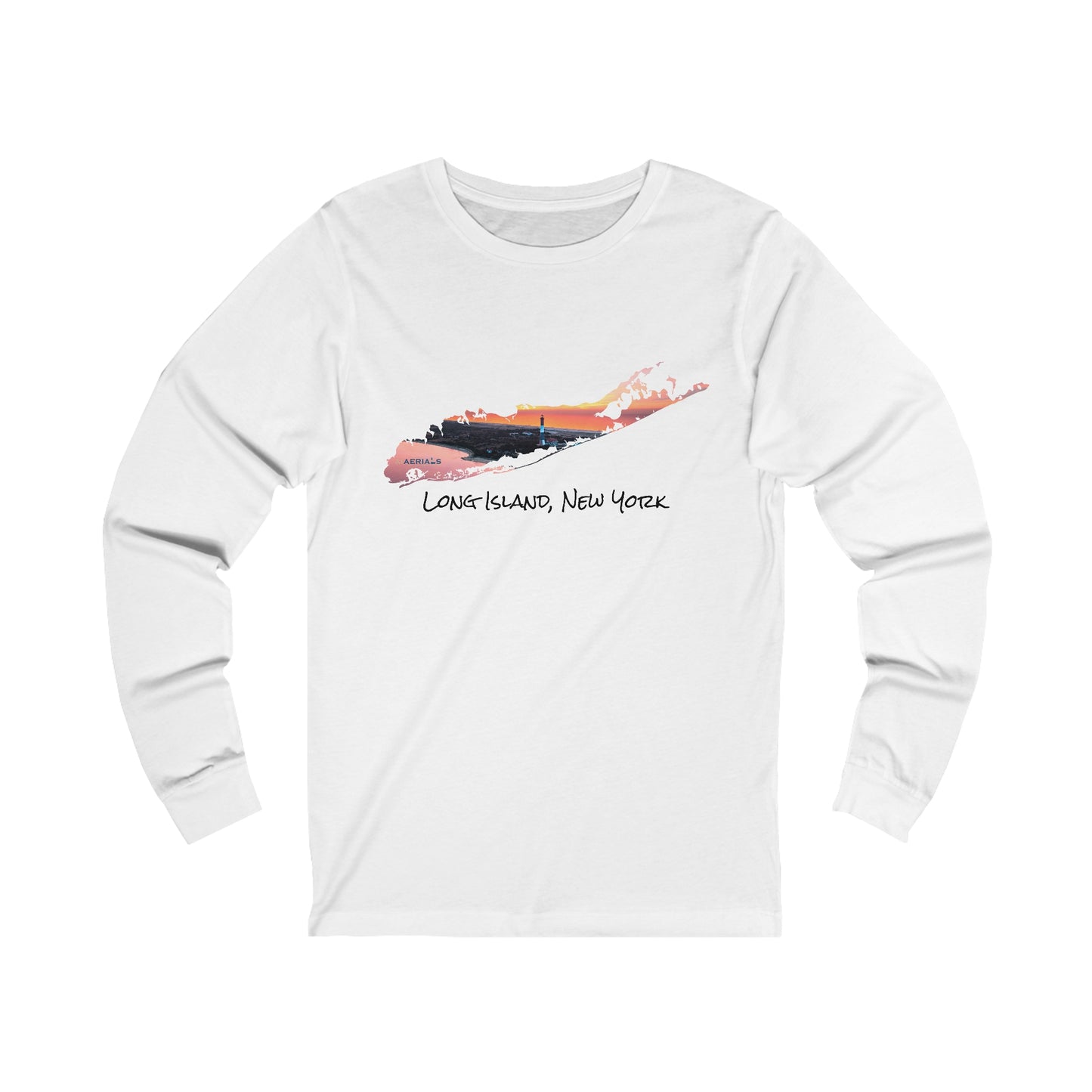 Unisex Jersey Long Sleeve Tee - Fire Island Lighthouse