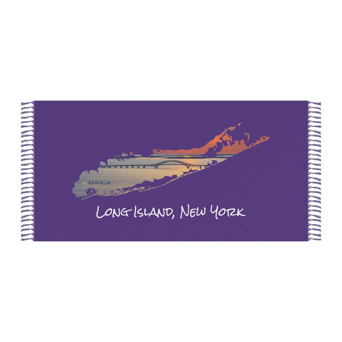 Boho Beach Cloth Purple - Great South Bay Bridge