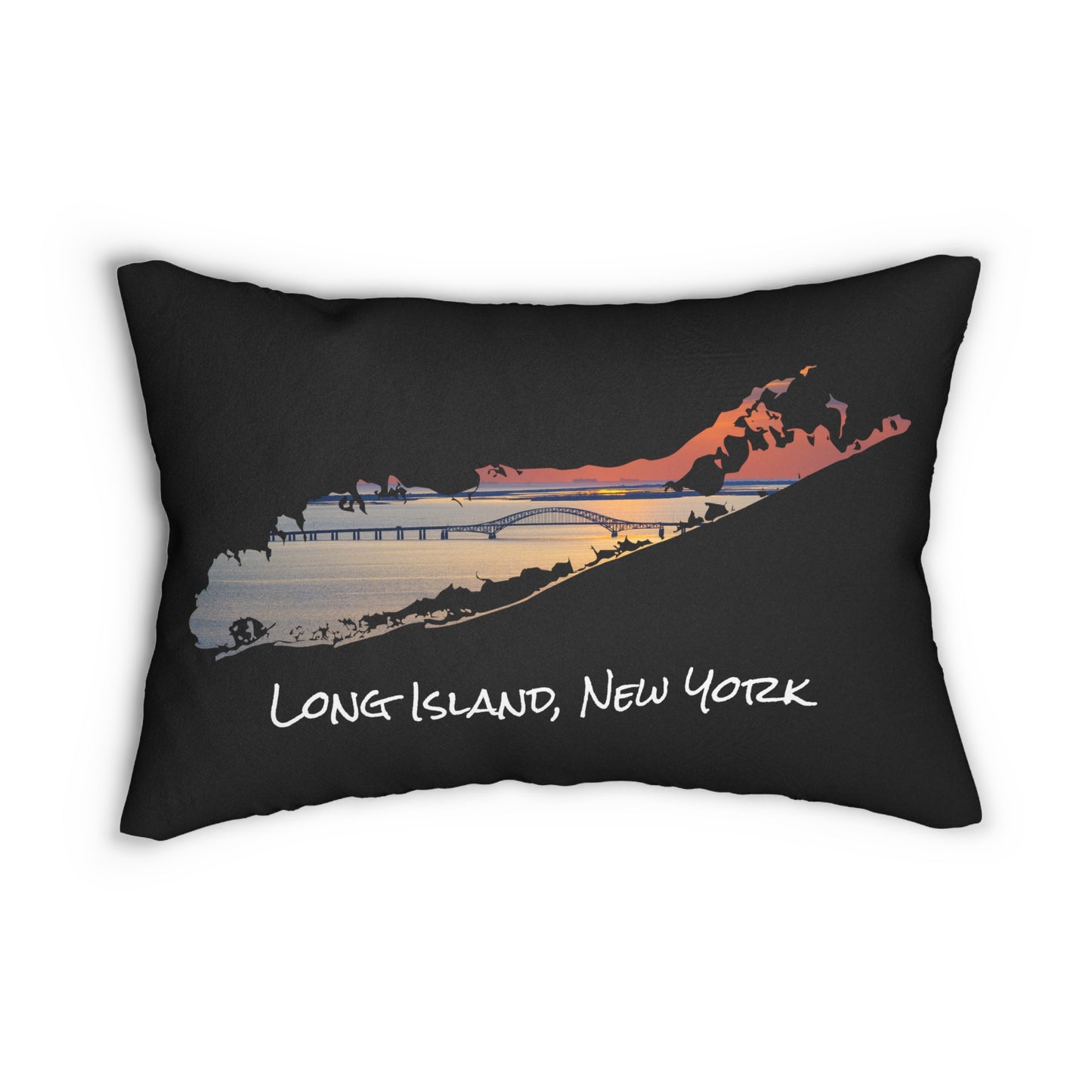 Lumbar Pillow Black - Great South Bay Bridge