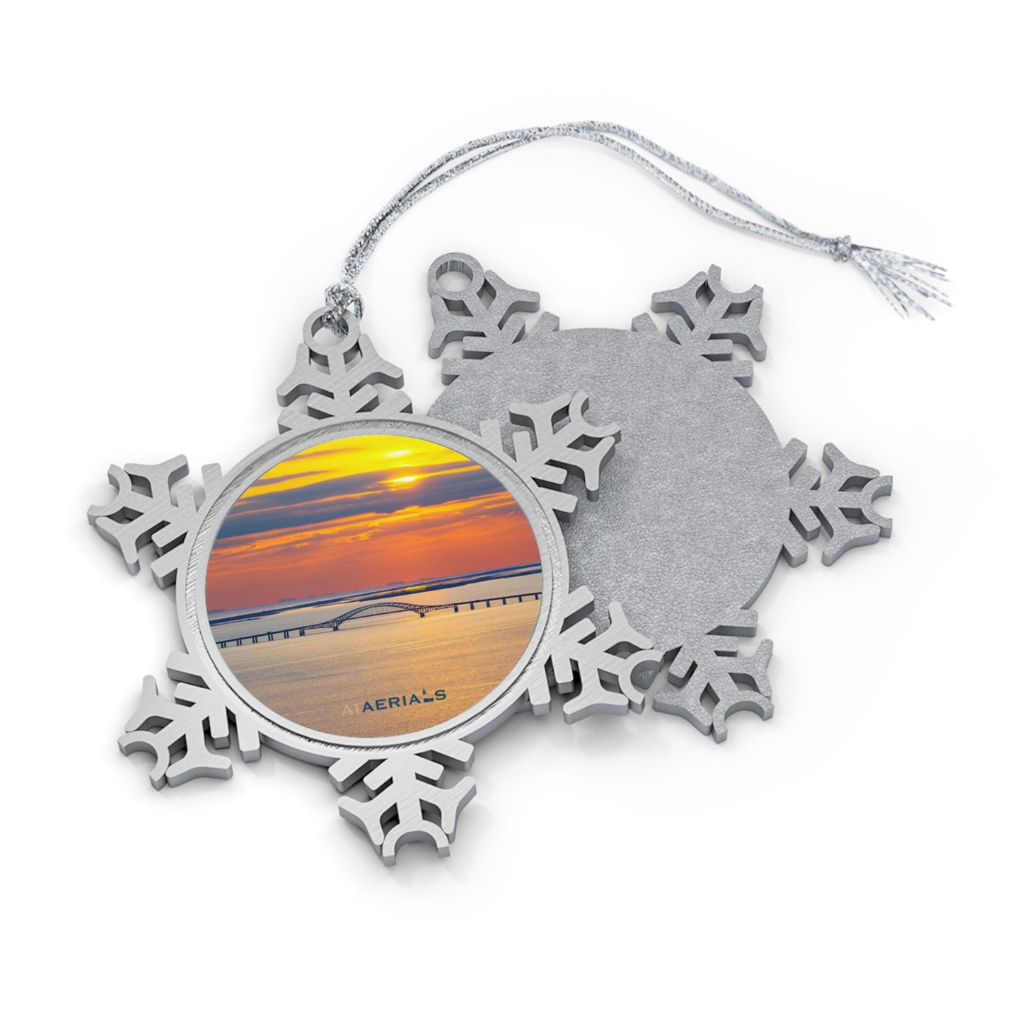 Pewter Snowflake Ornament - Great South Bay Bridge