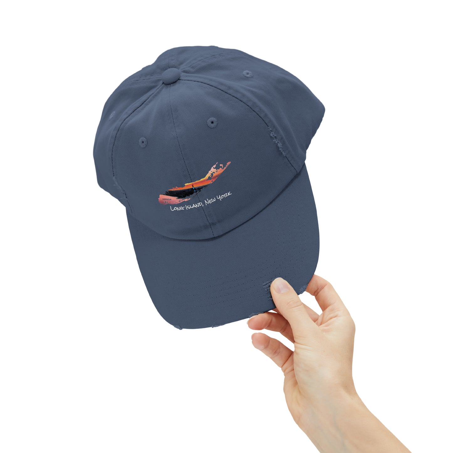 Unisex Distressed Cap - Fire Island Lighthouse