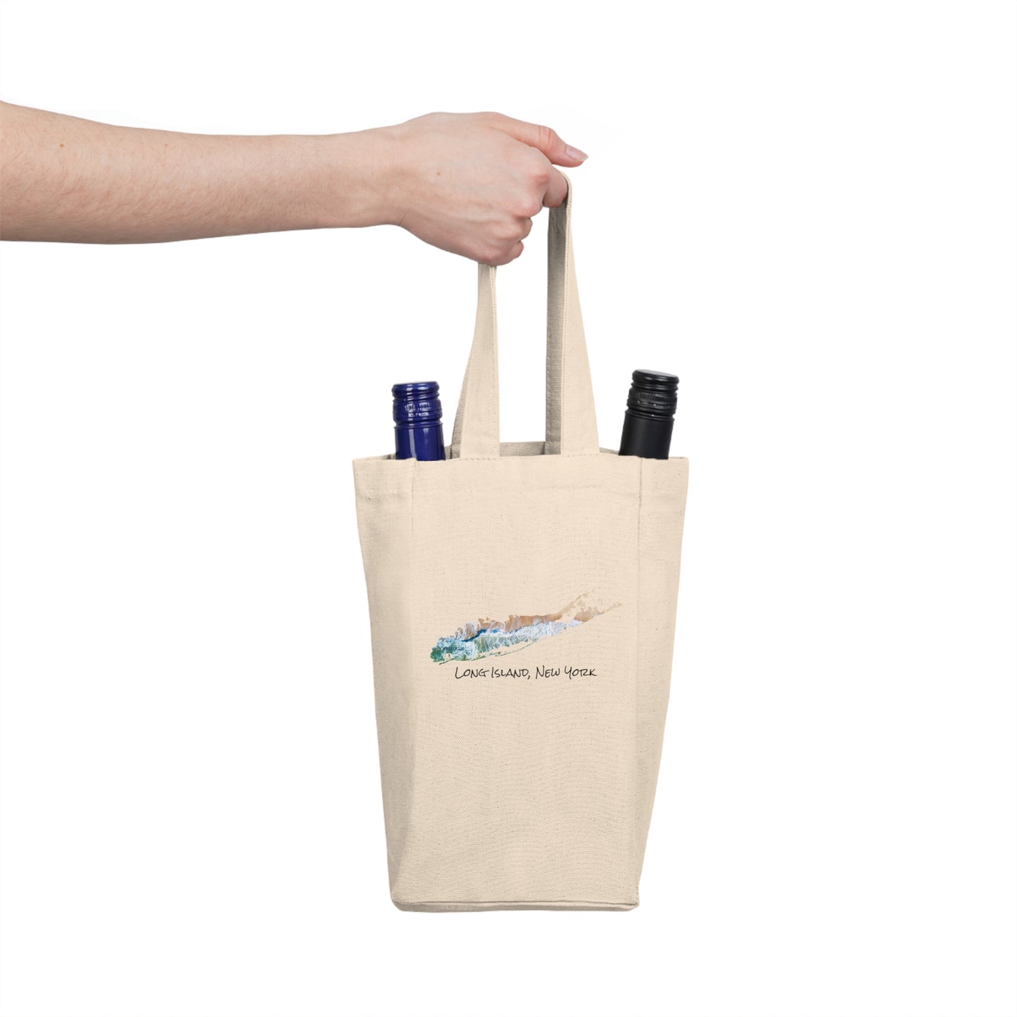 Double Wine Tote Bag - Sand & Sea