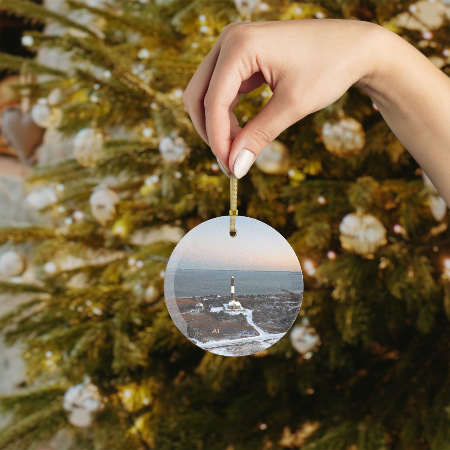 Glass Ornament - Winter at Fire Island