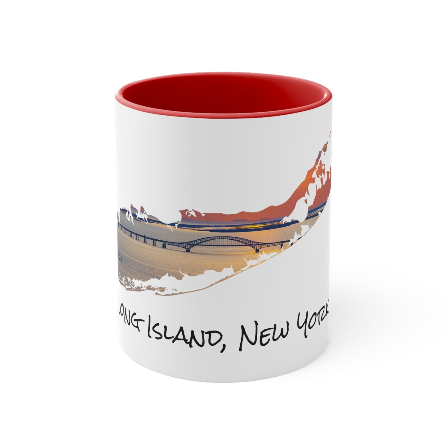 Accent Coffee Mug, 11oz - Great South Bay Bridge