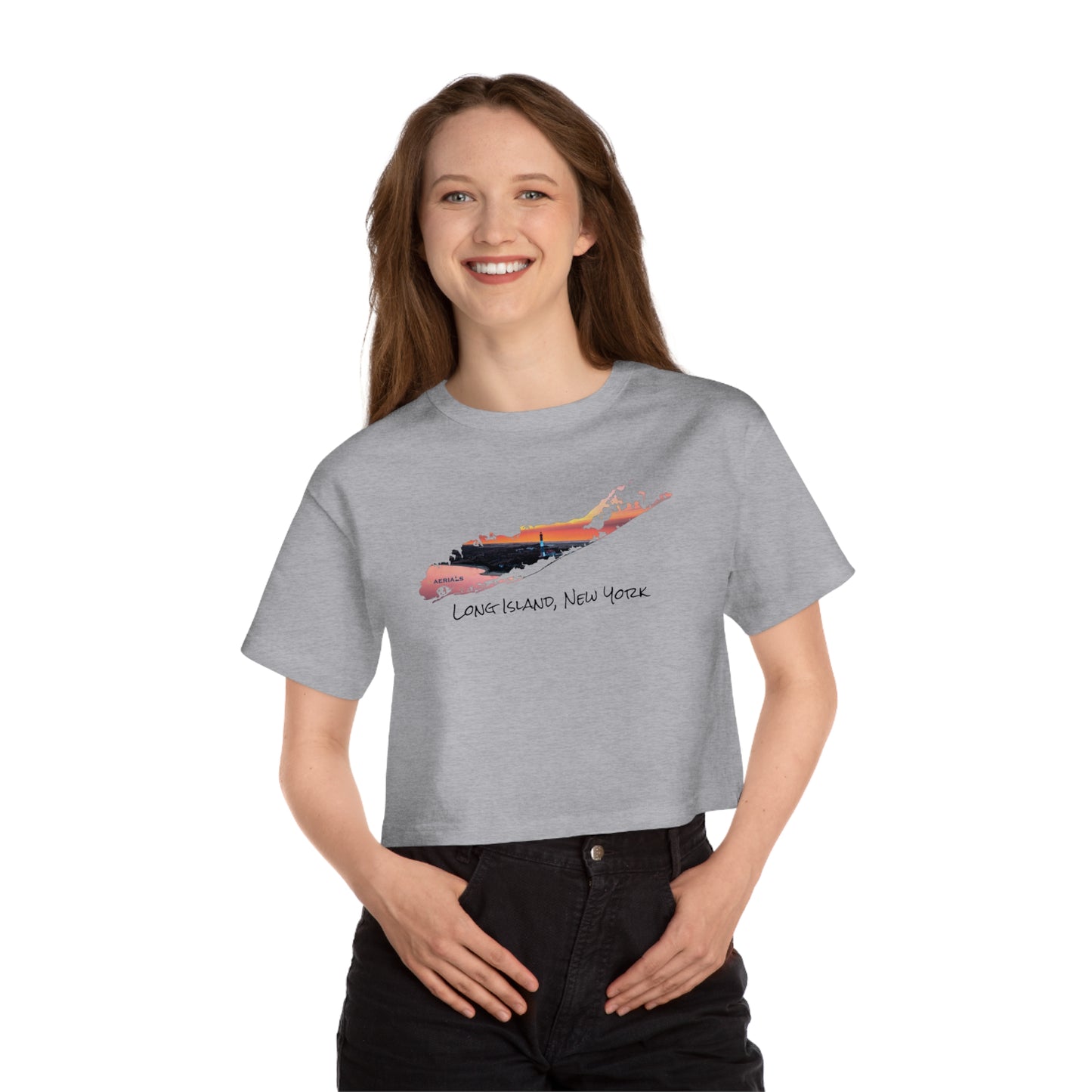 Champion Women's Heritage Cropped T-Shirt - Fire Island Lighthouse