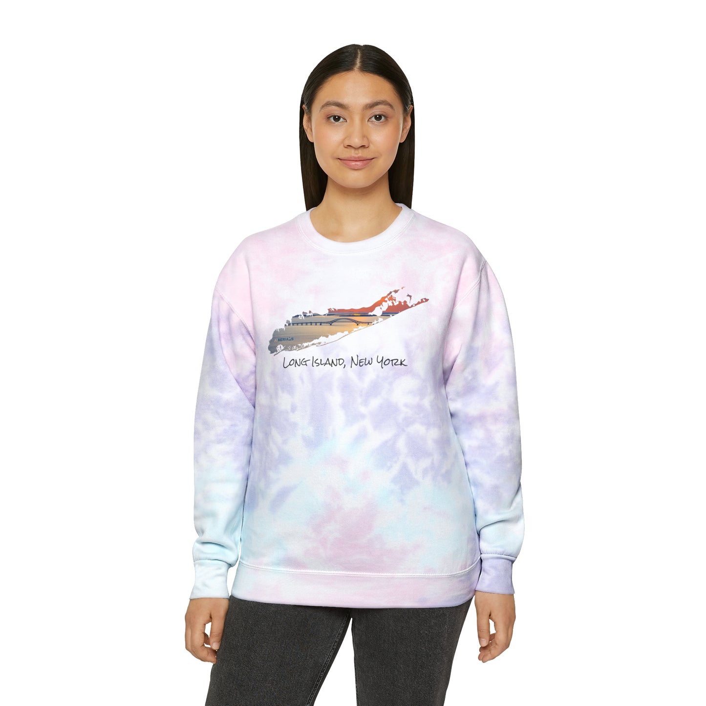 Unisex Tie-Dye Sweatshirt - Great South Bay Bridge