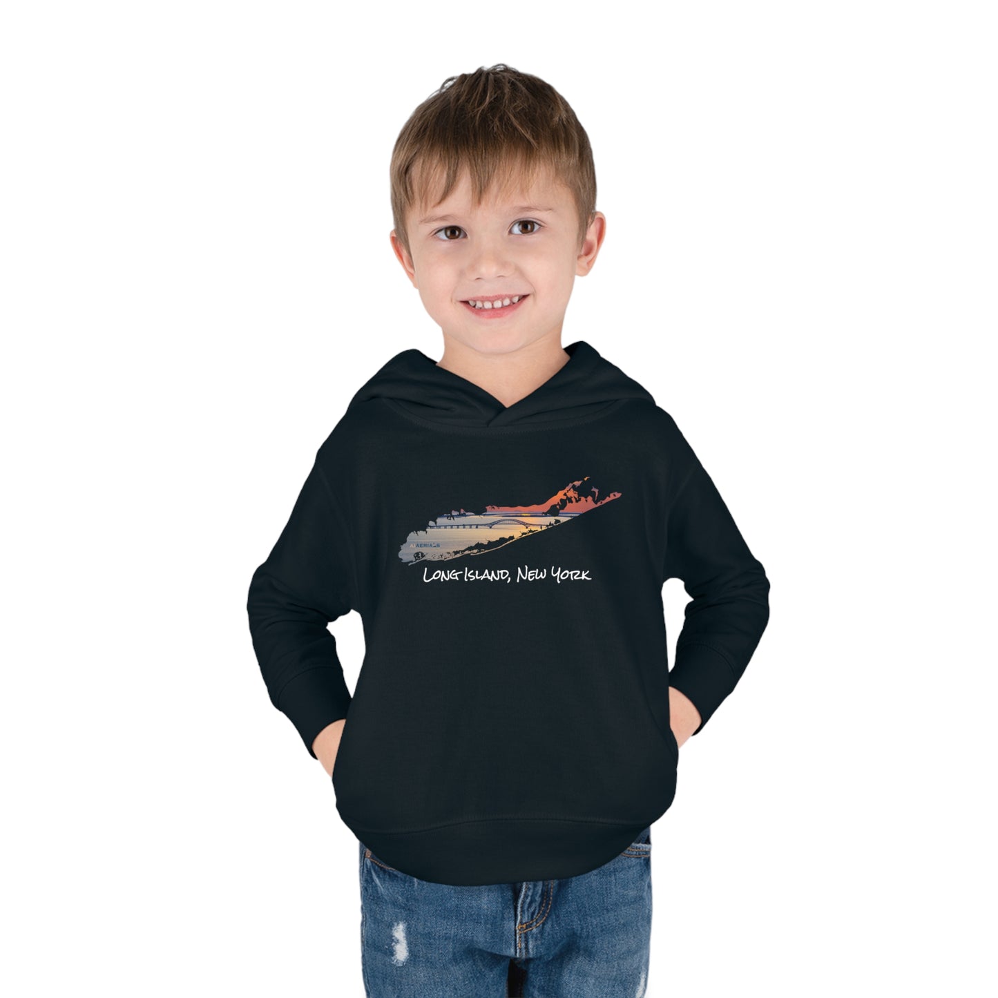 Toddler Pullover Fleece Hoodie - Great South Bay Bridge