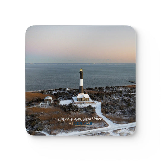 Corkwood Coaster Set - Winter at Fire Island