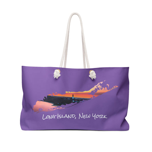 Weekender Rope Bag Purple - Fire Island Lighthouse