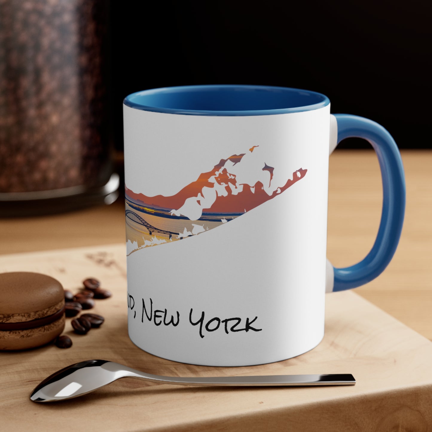 Accent Coffee Mug, 11oz - Great South Bay Bridge