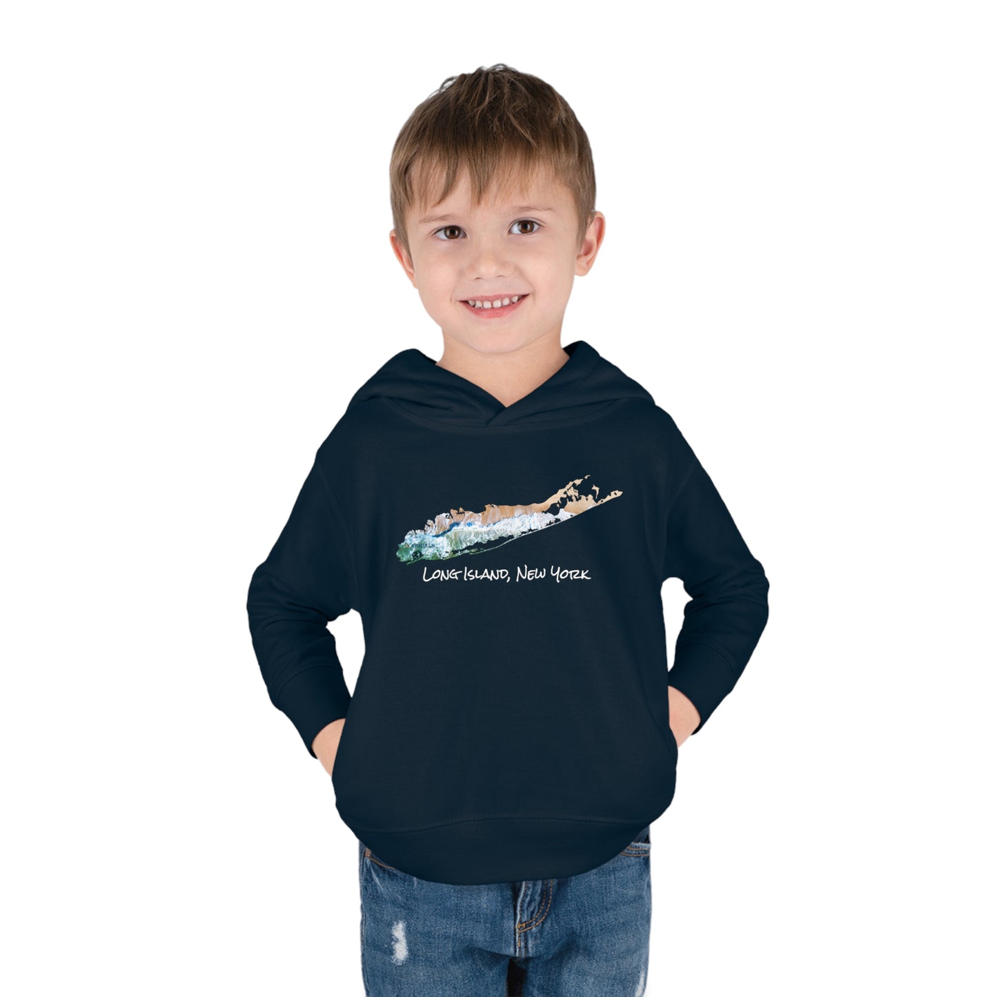 Toddler Pullover Fleece Hoodie - Sand & Sea