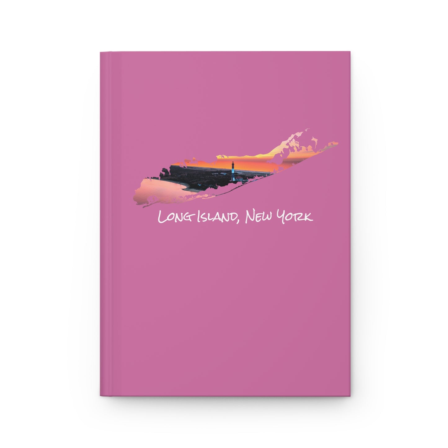 Hardcover Journal Matte Pink - Fire Island Lighthouse