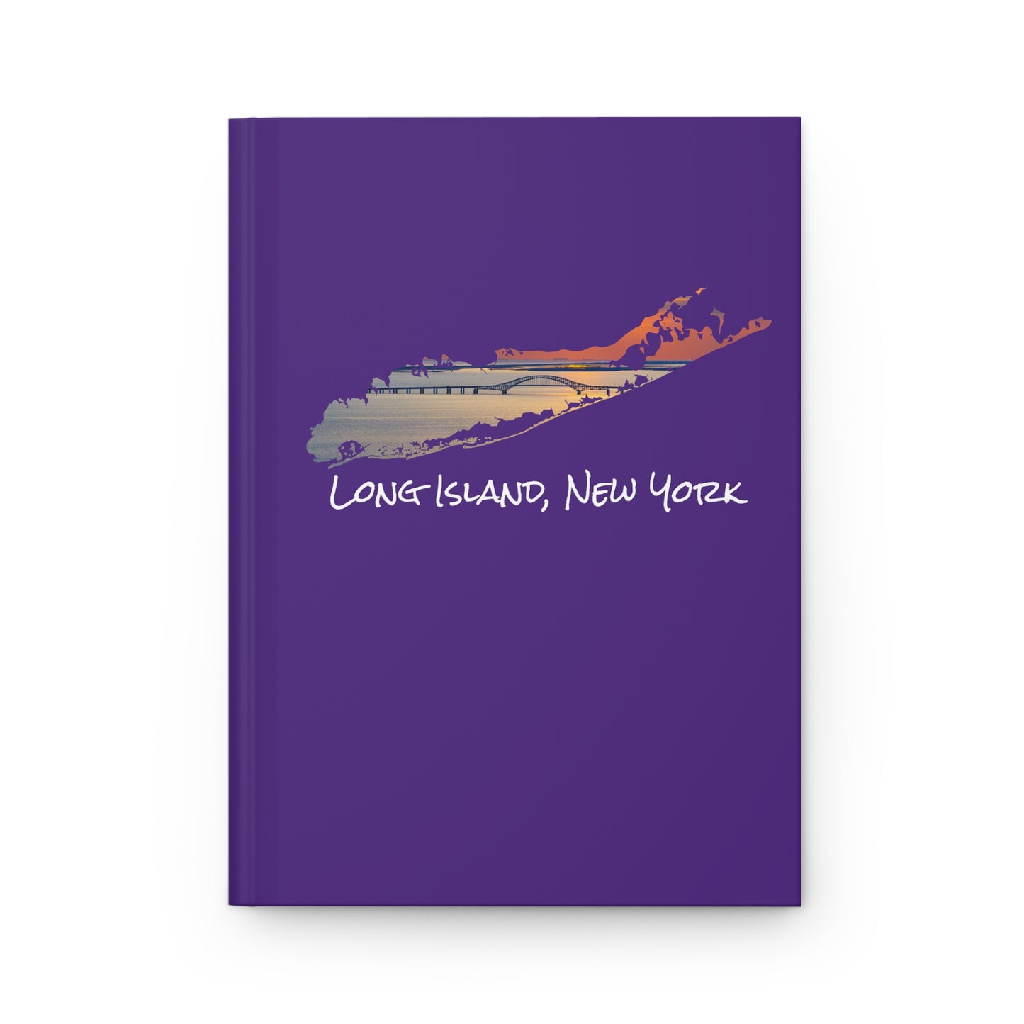Hardcover Journal Matte Purple - Great South Bay Bridge